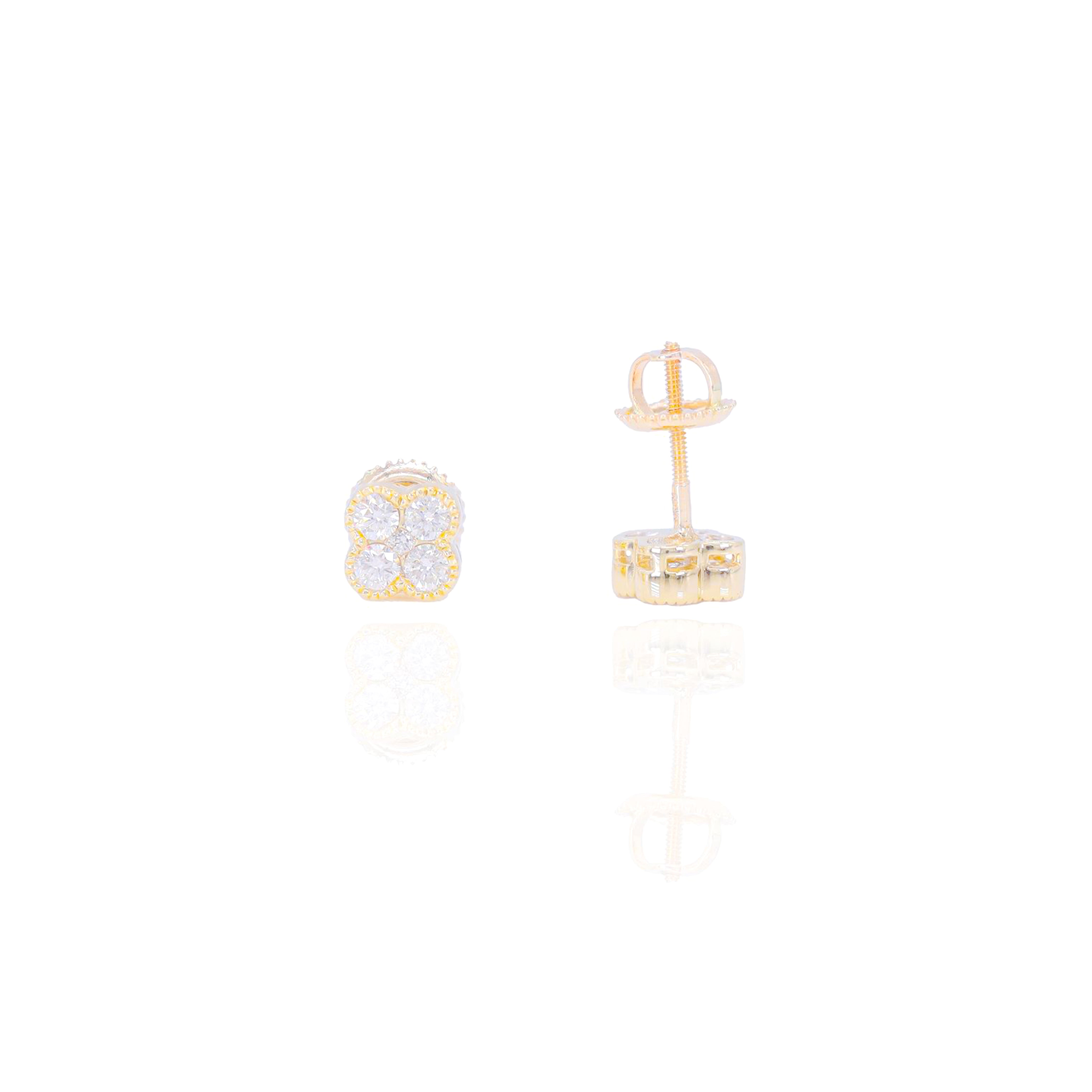 Clover Shaped Diamond Earrings