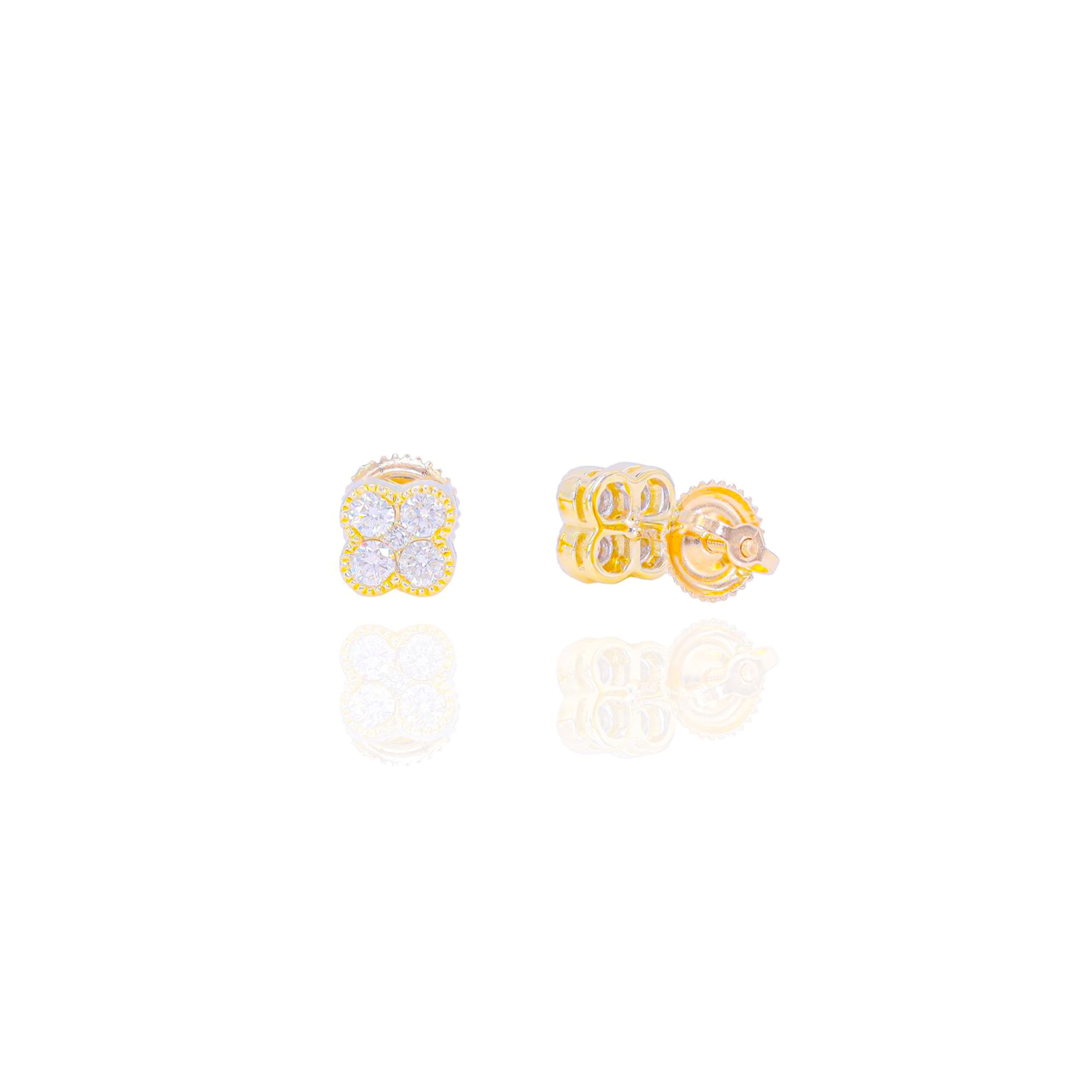 Clover Shaped Diamond Earrings