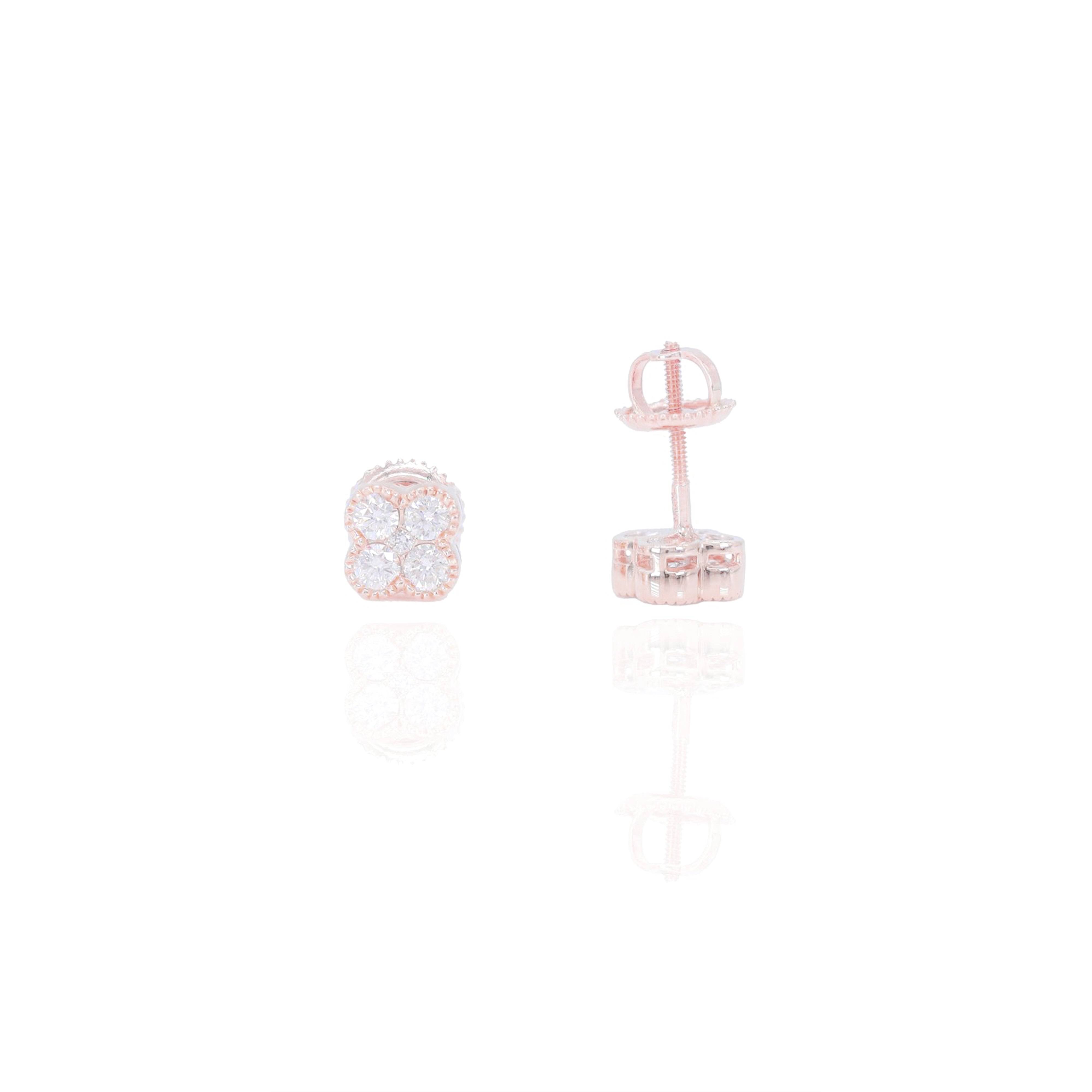 Clover Shaped Diamond Earrings
