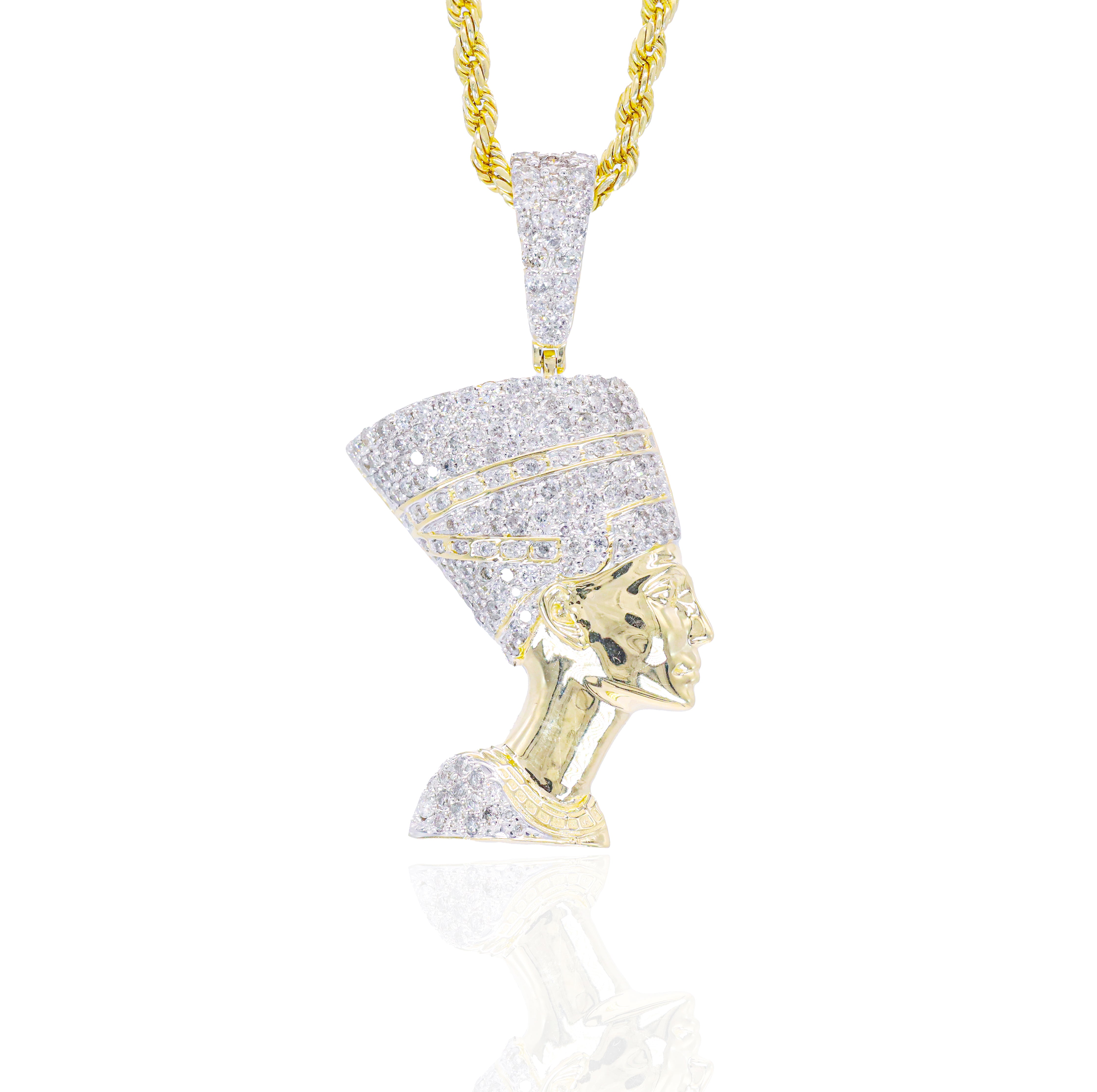 Nefertiti Gold & Diamond Pendant