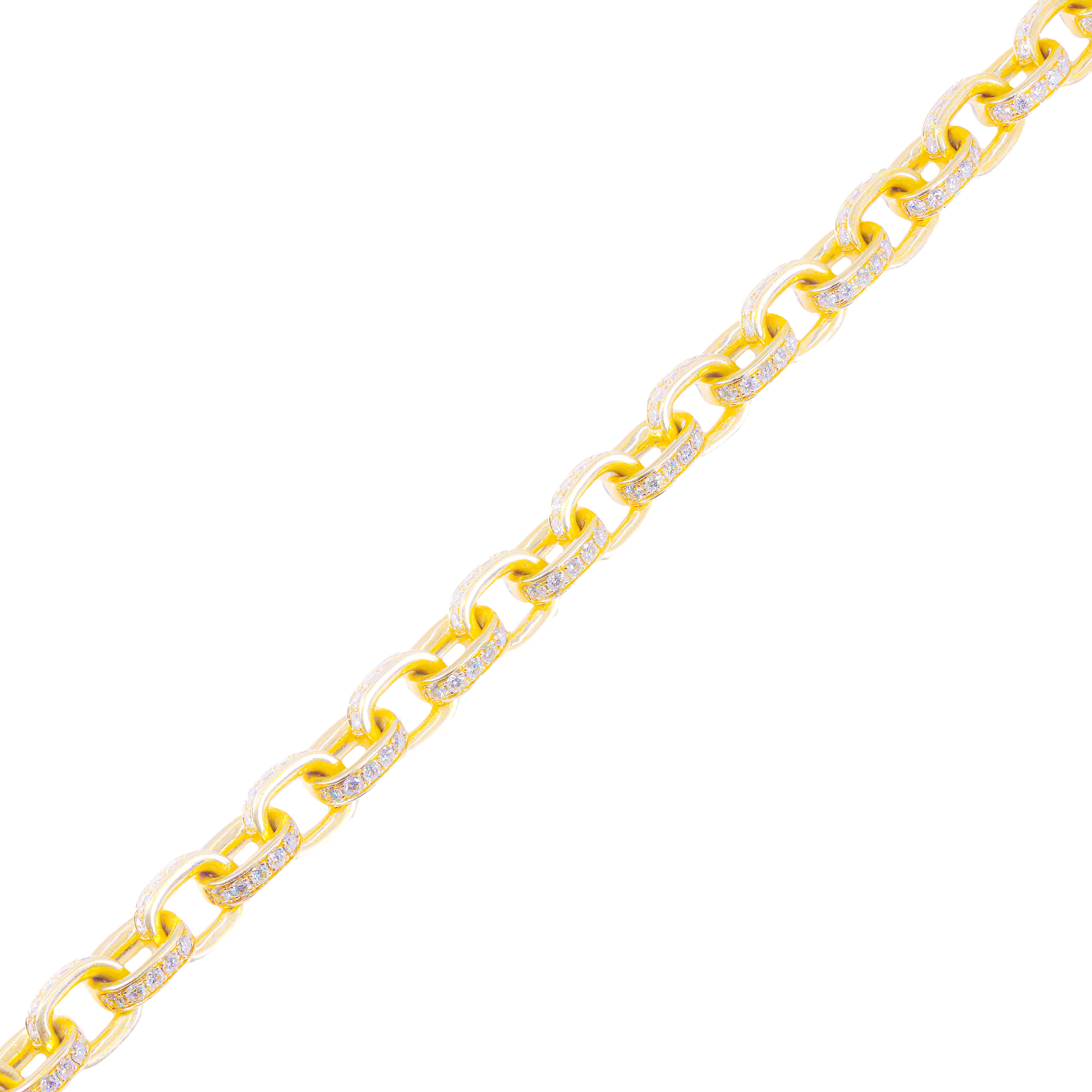 Hermes Link Diamond & Gold Bracelet