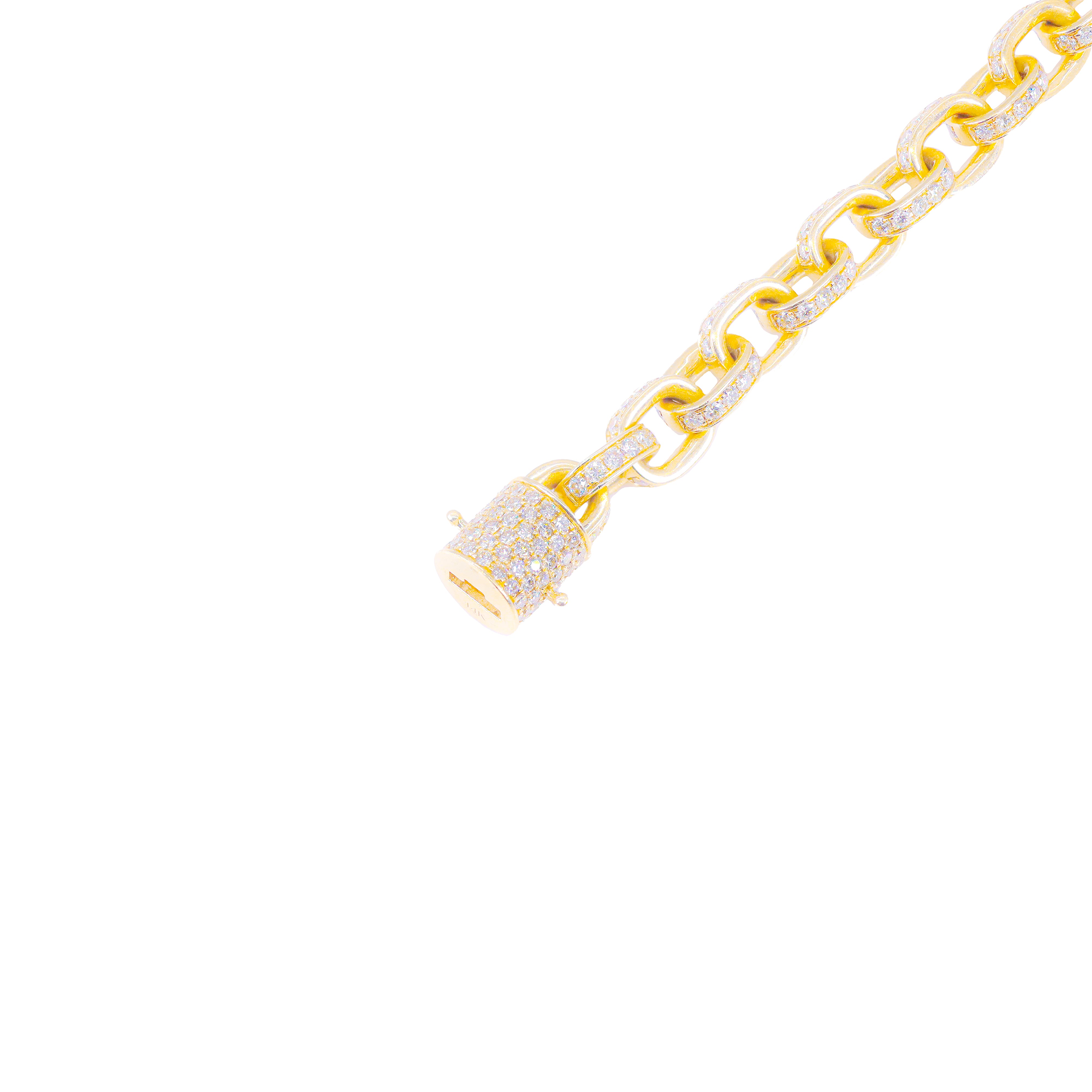Hermes Link Diamond & Gold Bracelet