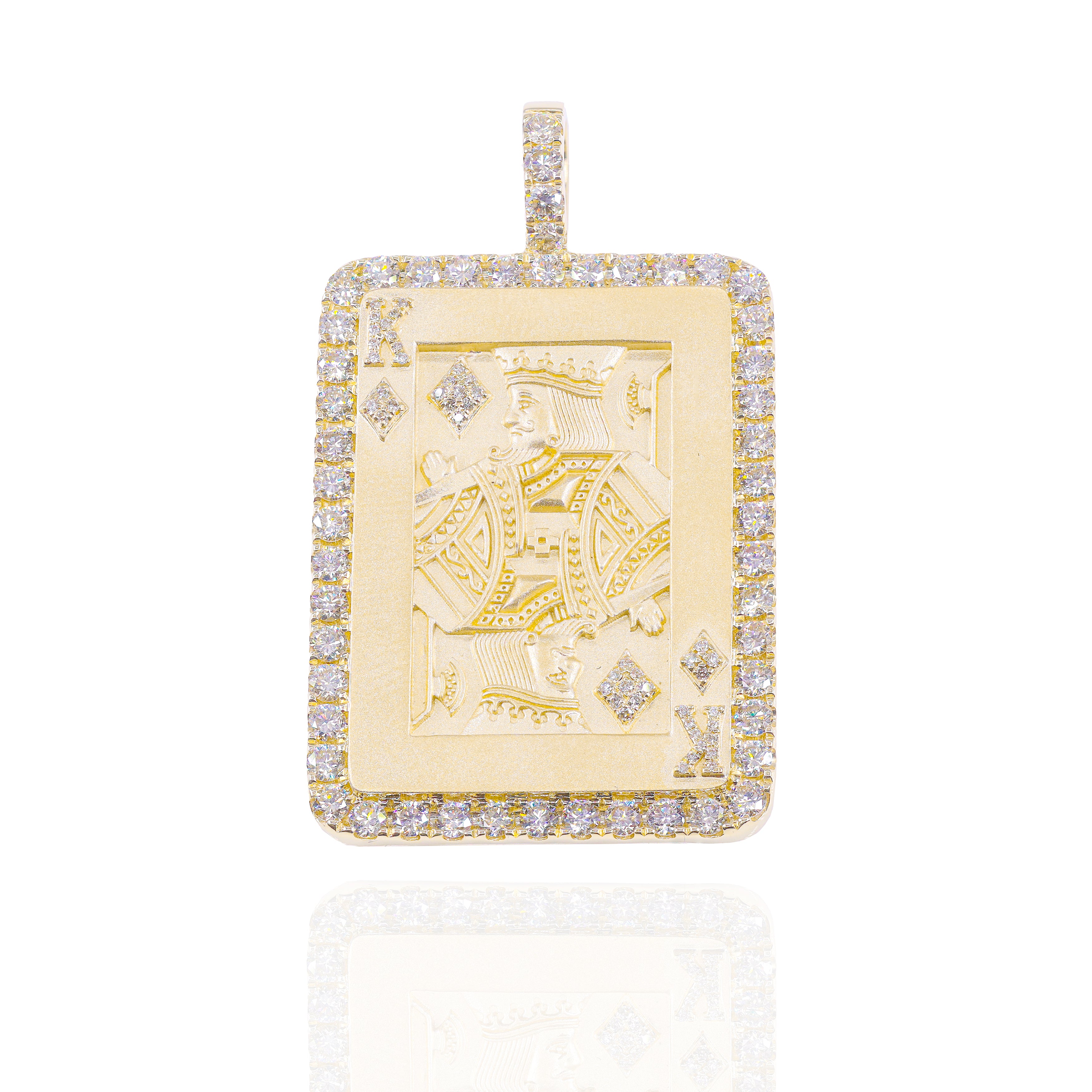 Large King of Diamonds Card Pendant