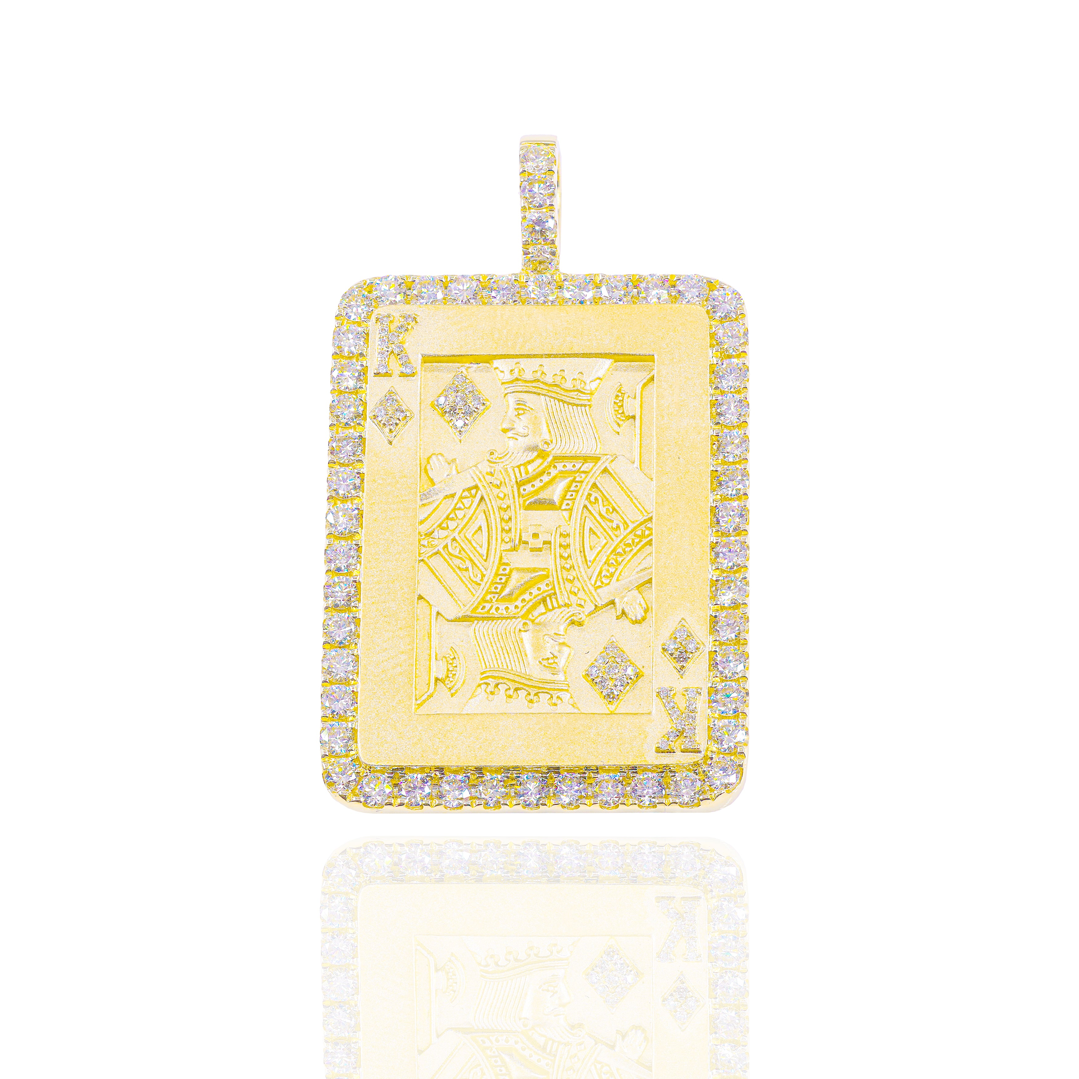 Large King of Diamonds Card Pendant