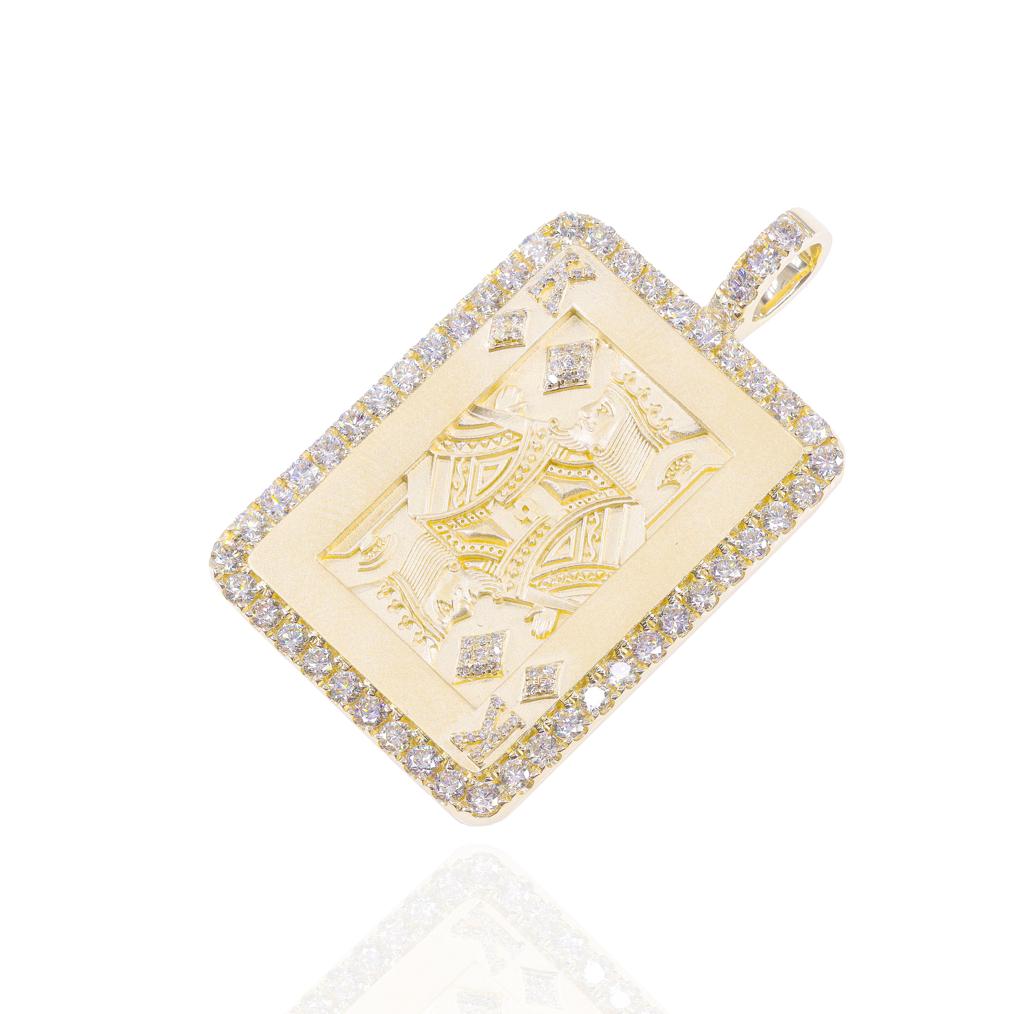 Large King of Diamonds Card Pendant