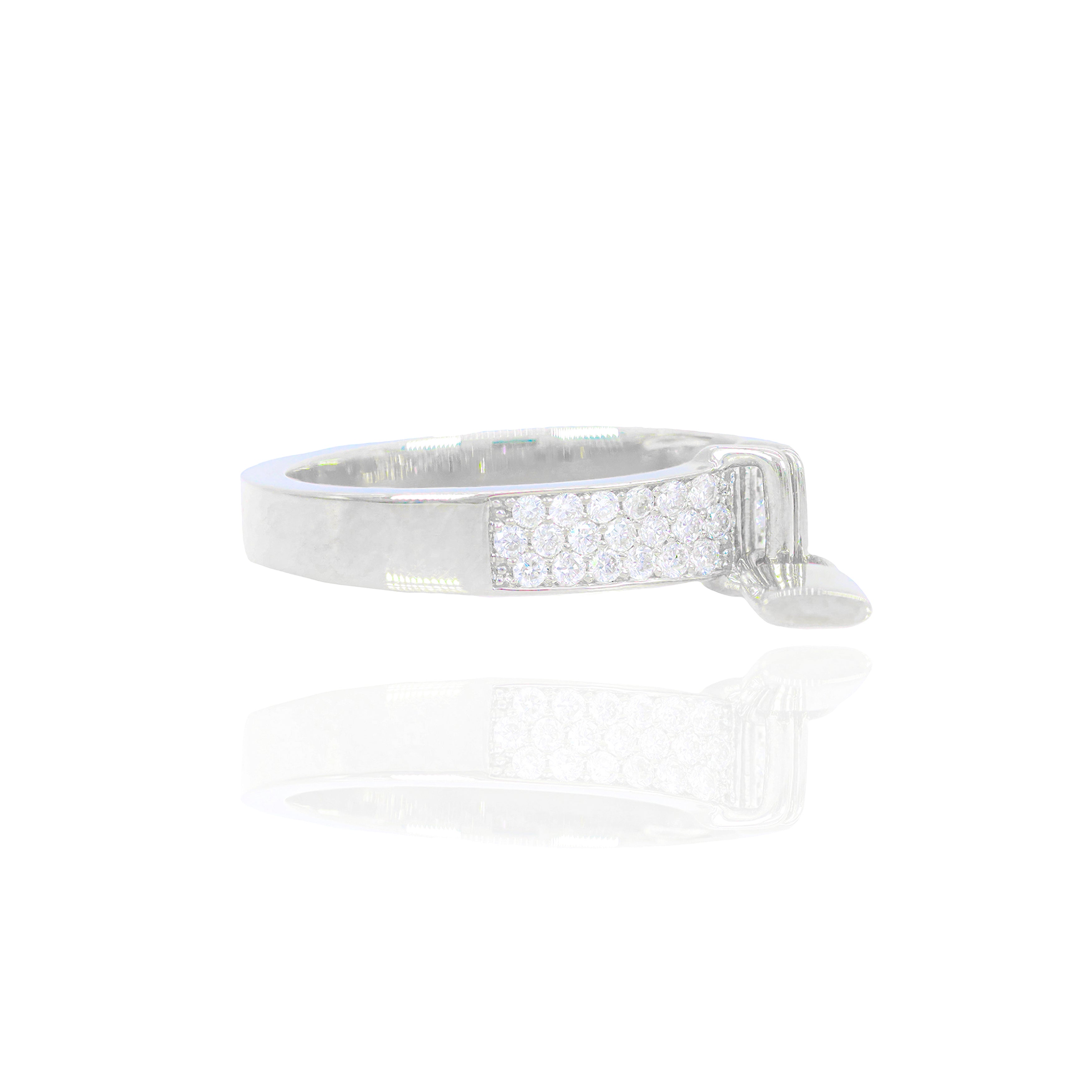 Gold Lock Diamond Ring