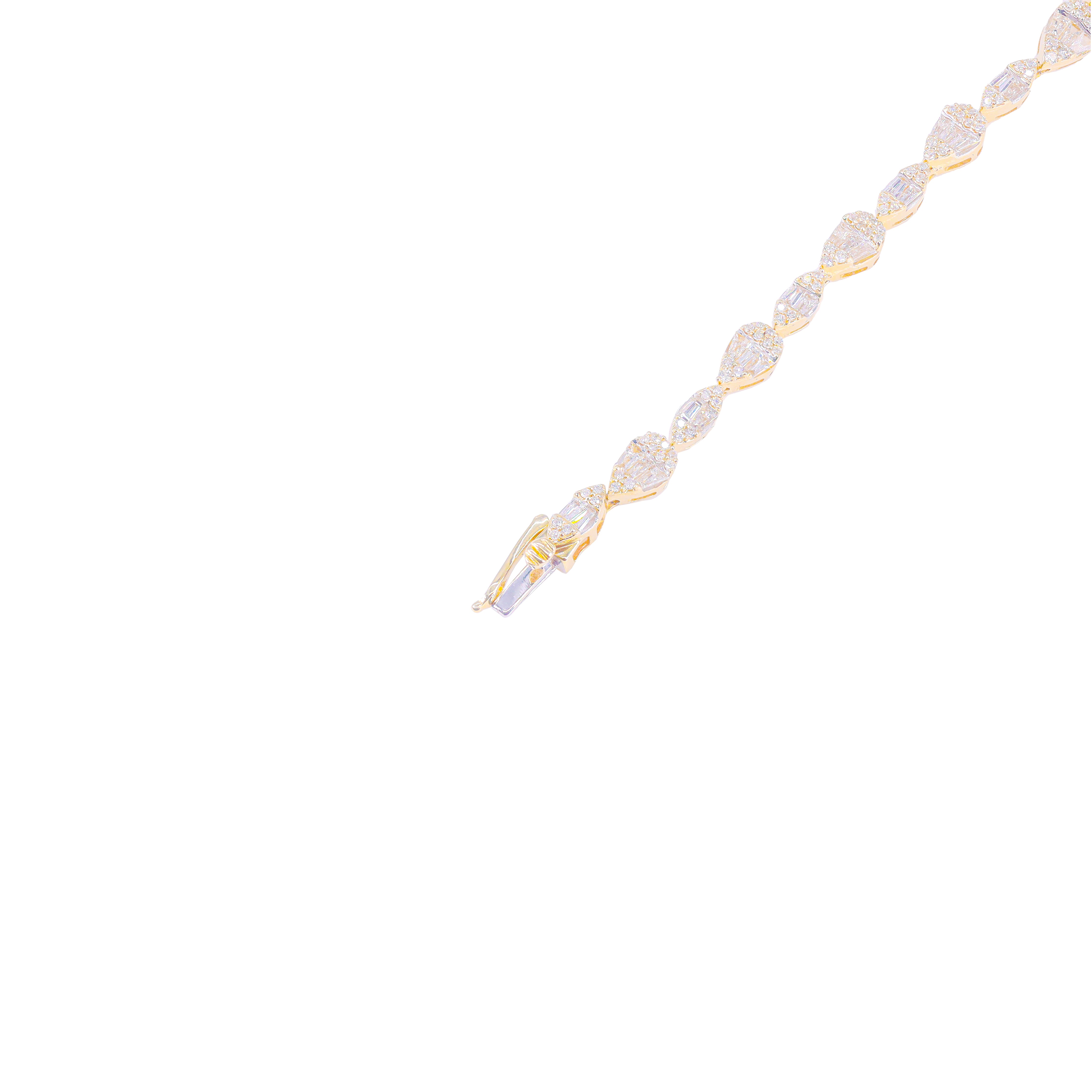 Pear & Marquise Shaped Diamond Bracelet