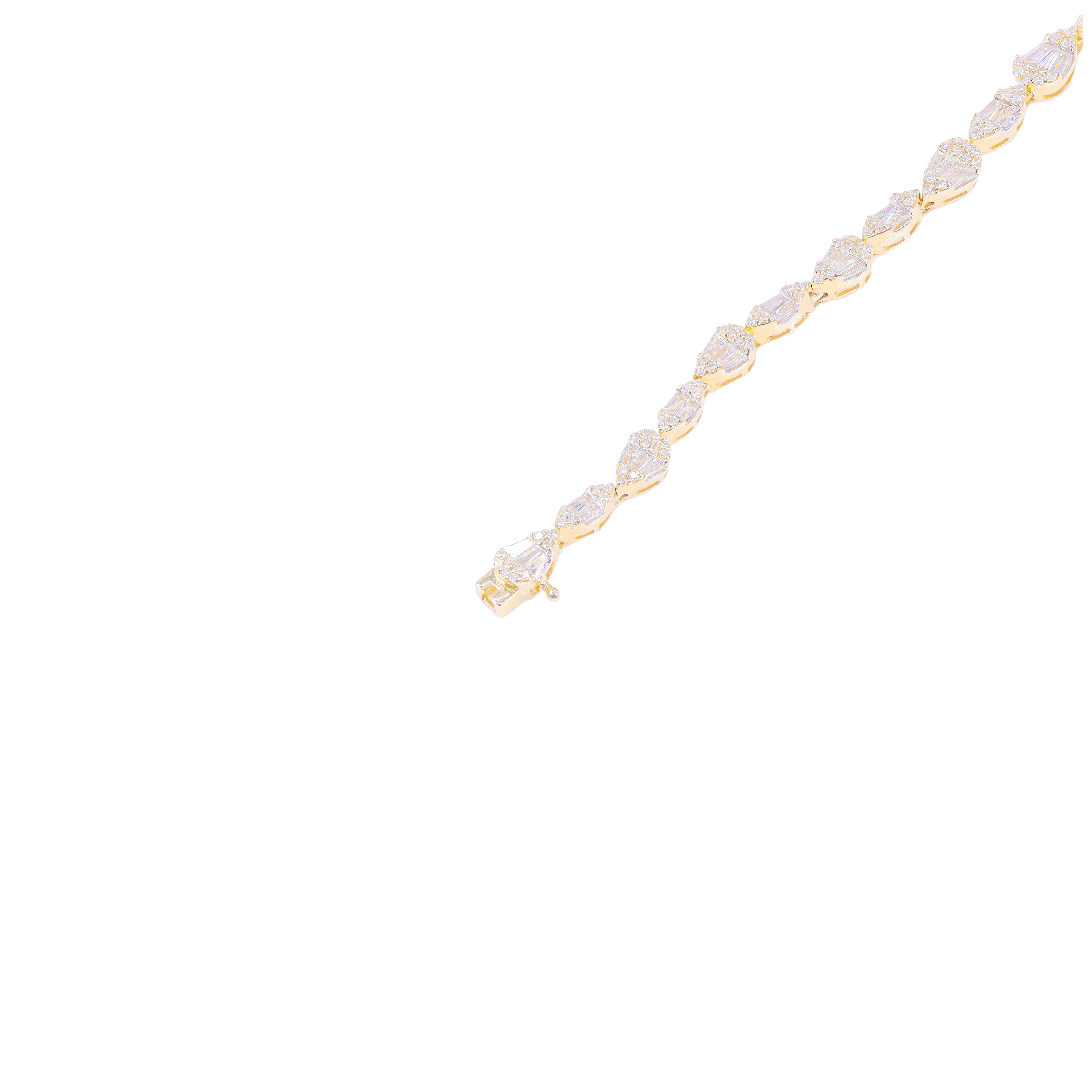 Pear & Marquise Shaped Diamond Bracelet