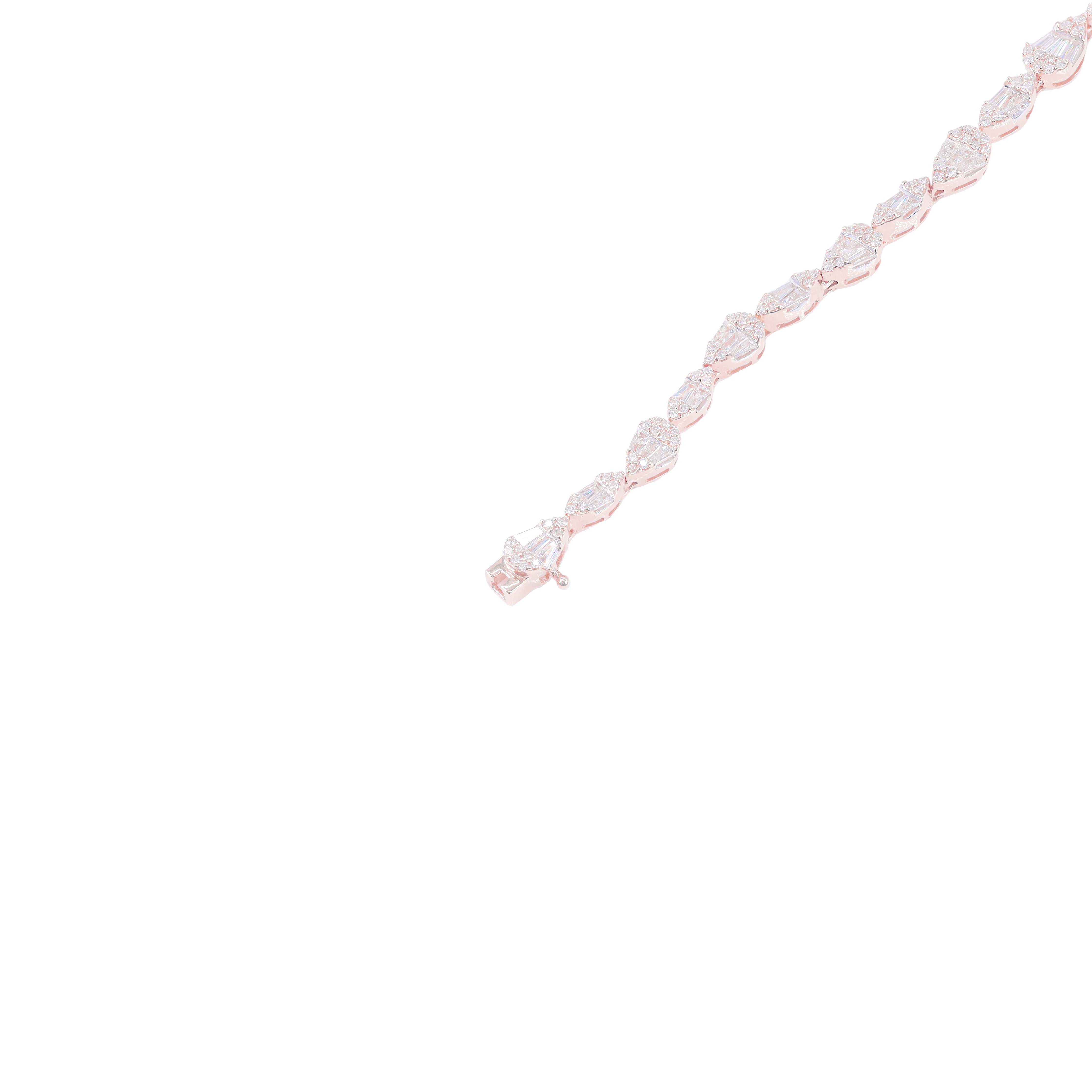 Pear & Marquise Shaped Diamond Bracelet