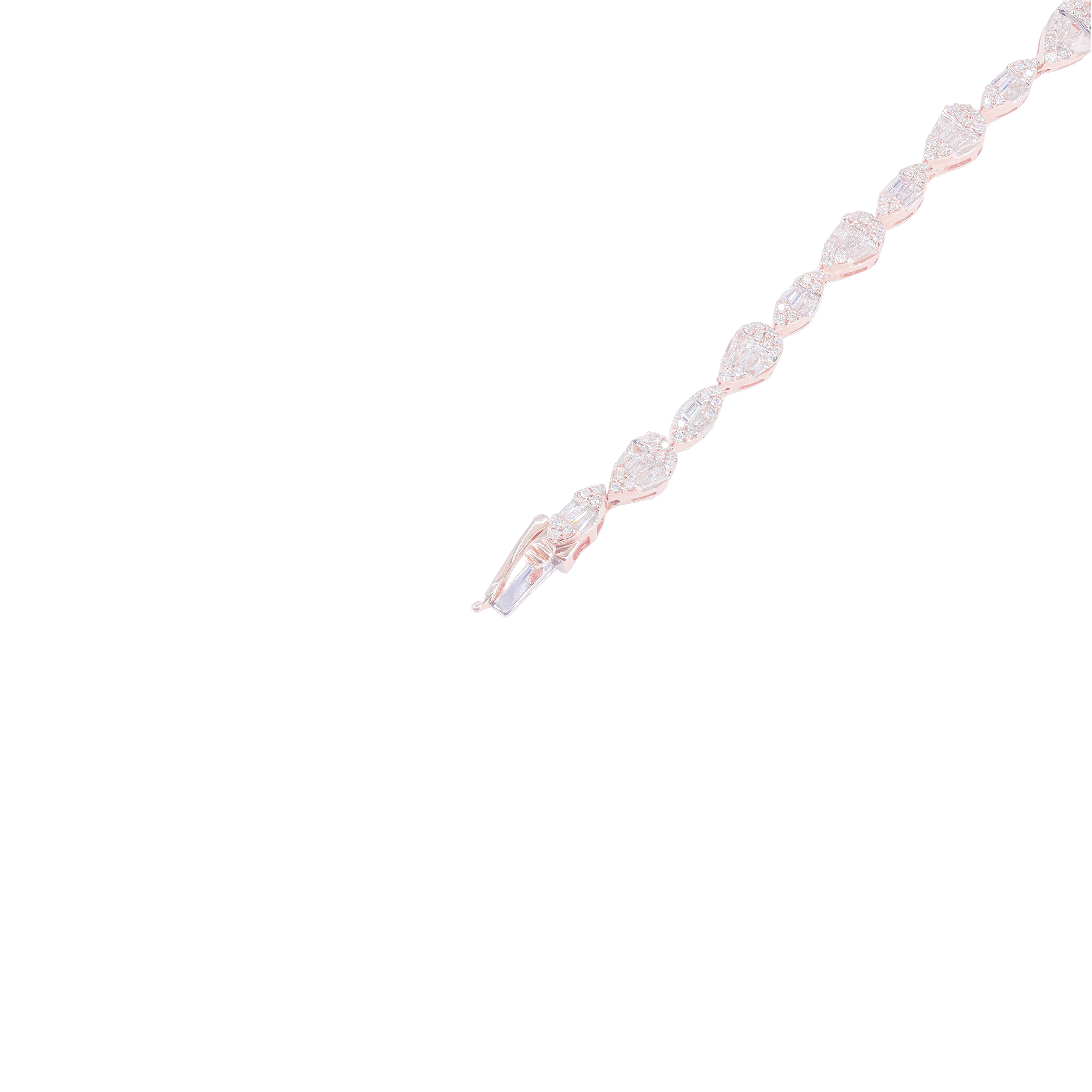 Pear & Marquise Shaped Diamond Bracelet