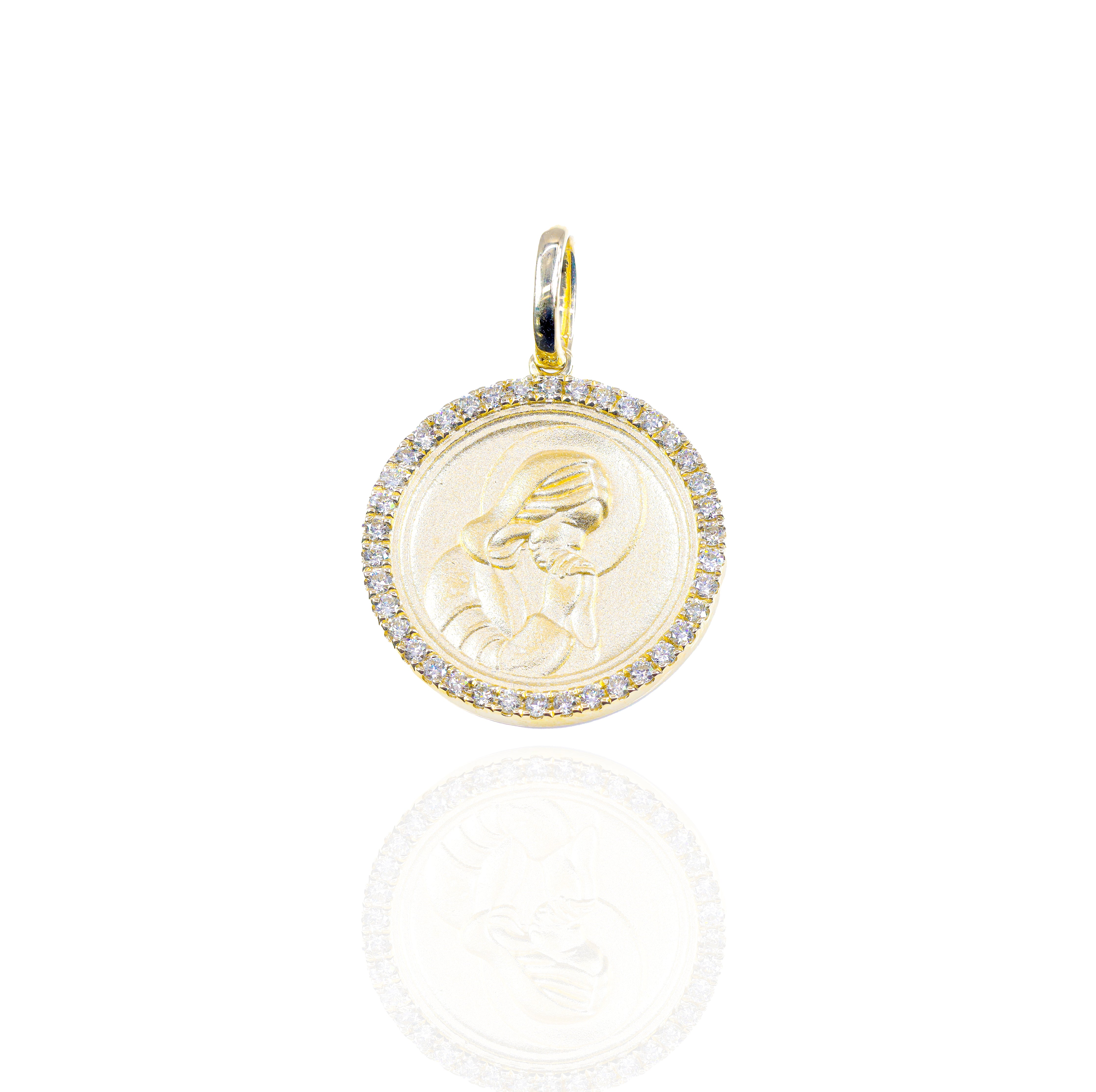 Virgin Mary Diamond Pendant
