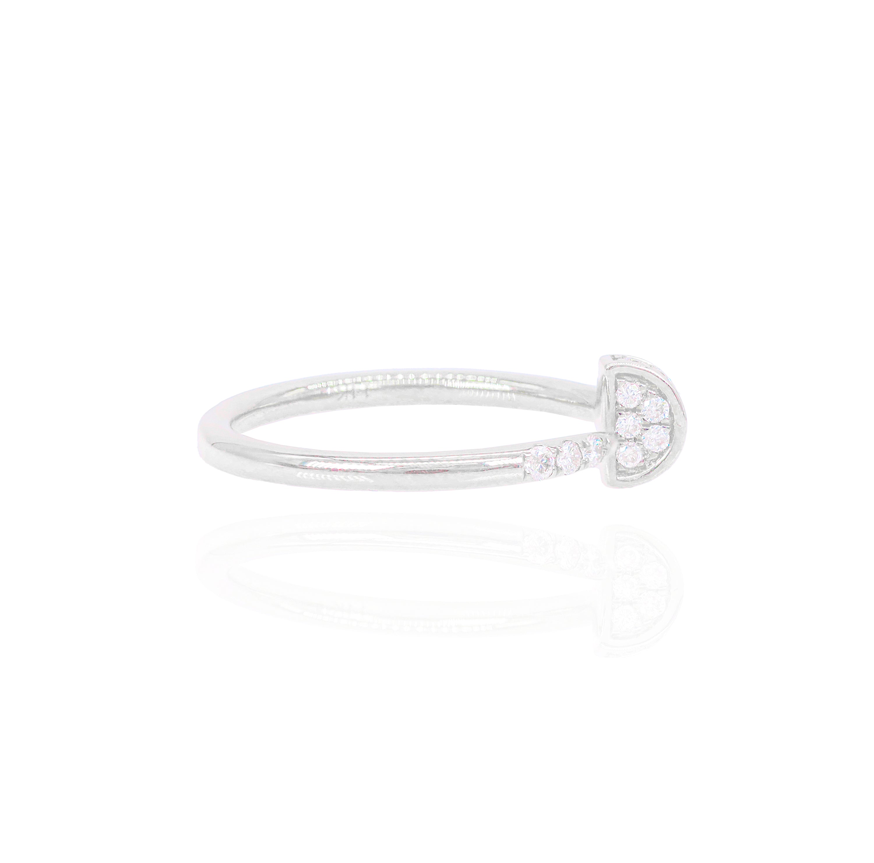 Open Diamond Nail Ring