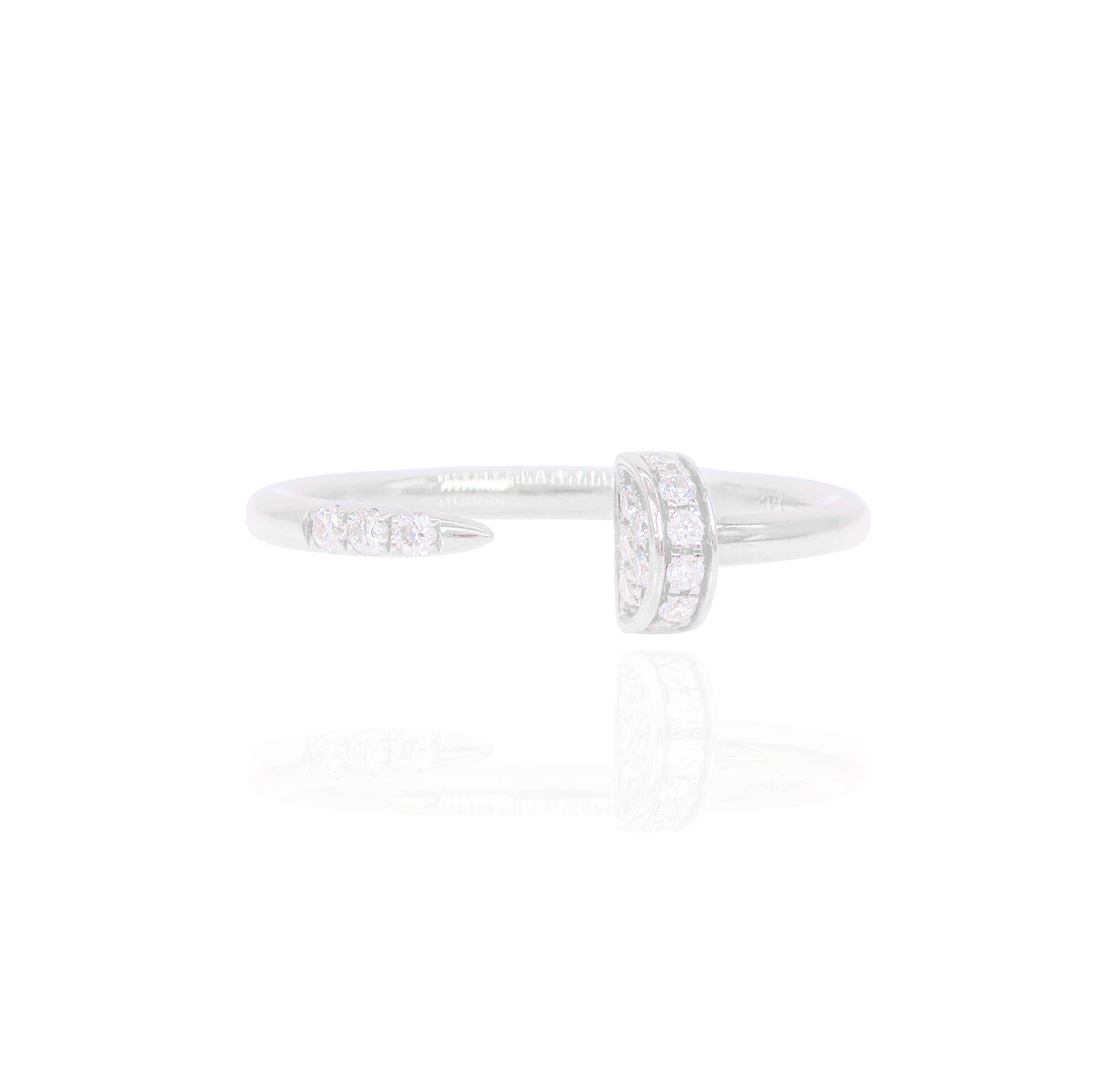 Open Diamond Nail Ring