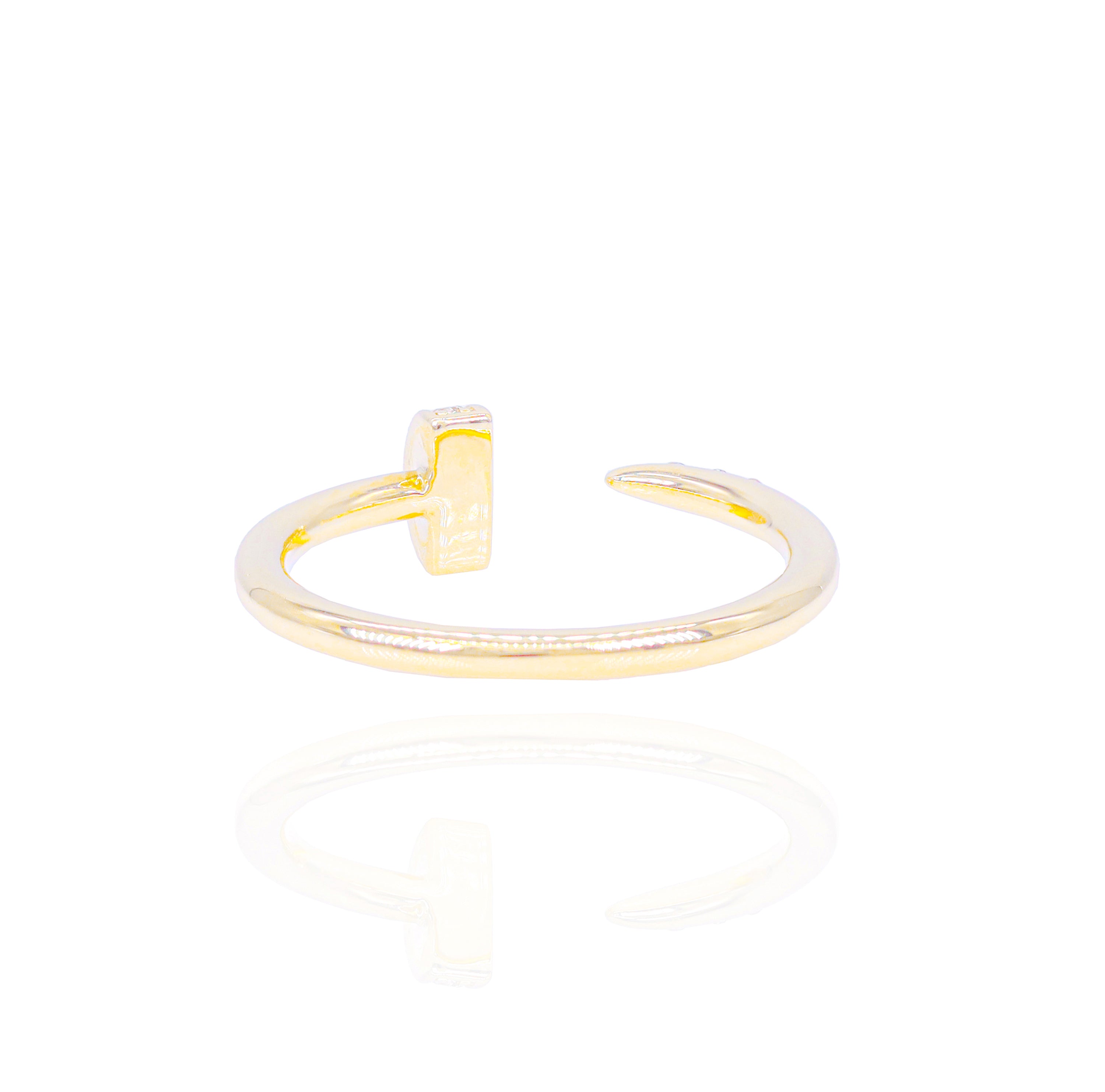 Open Diamond Nail Ring