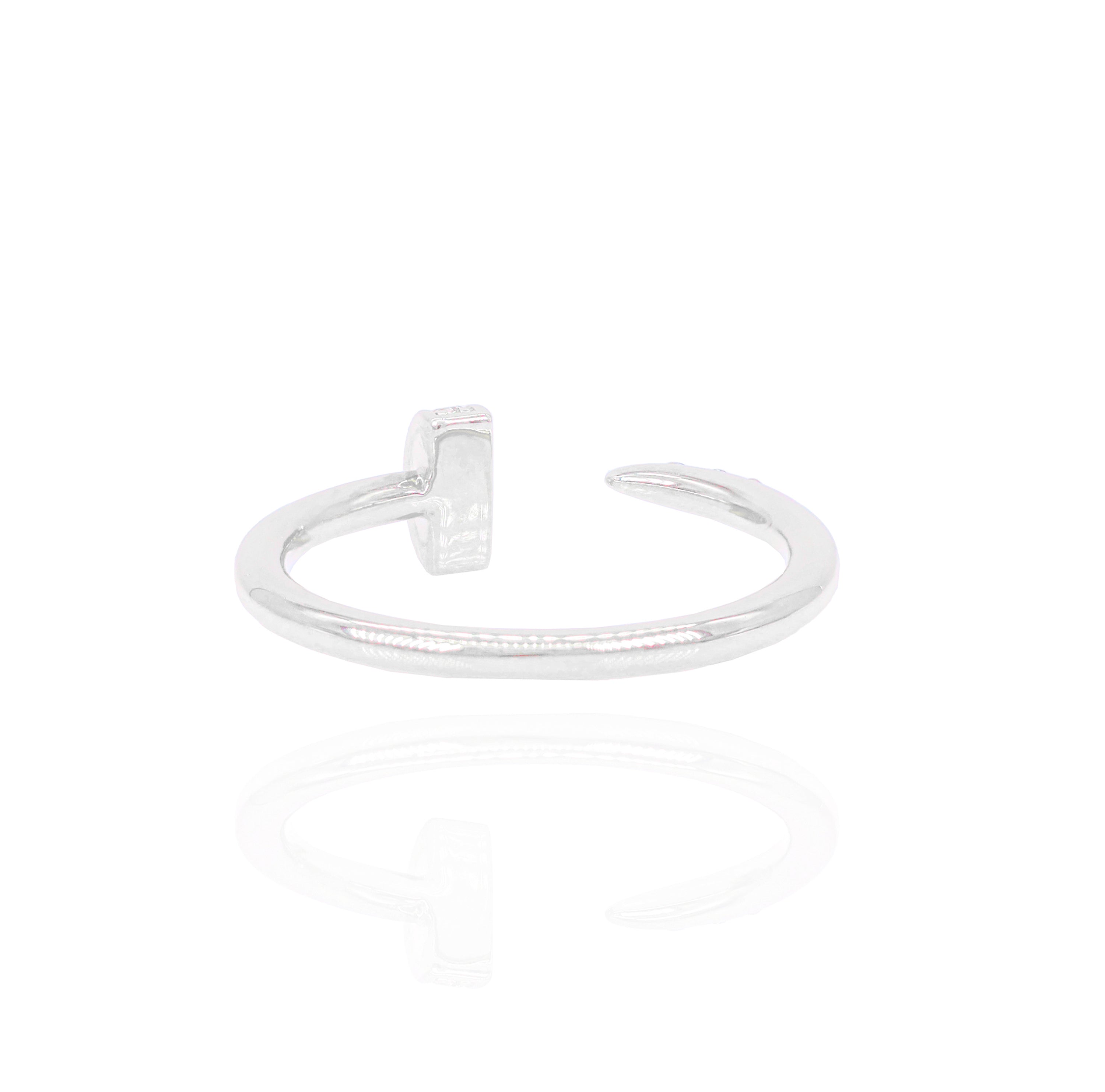 Open Diamond Nail Ring