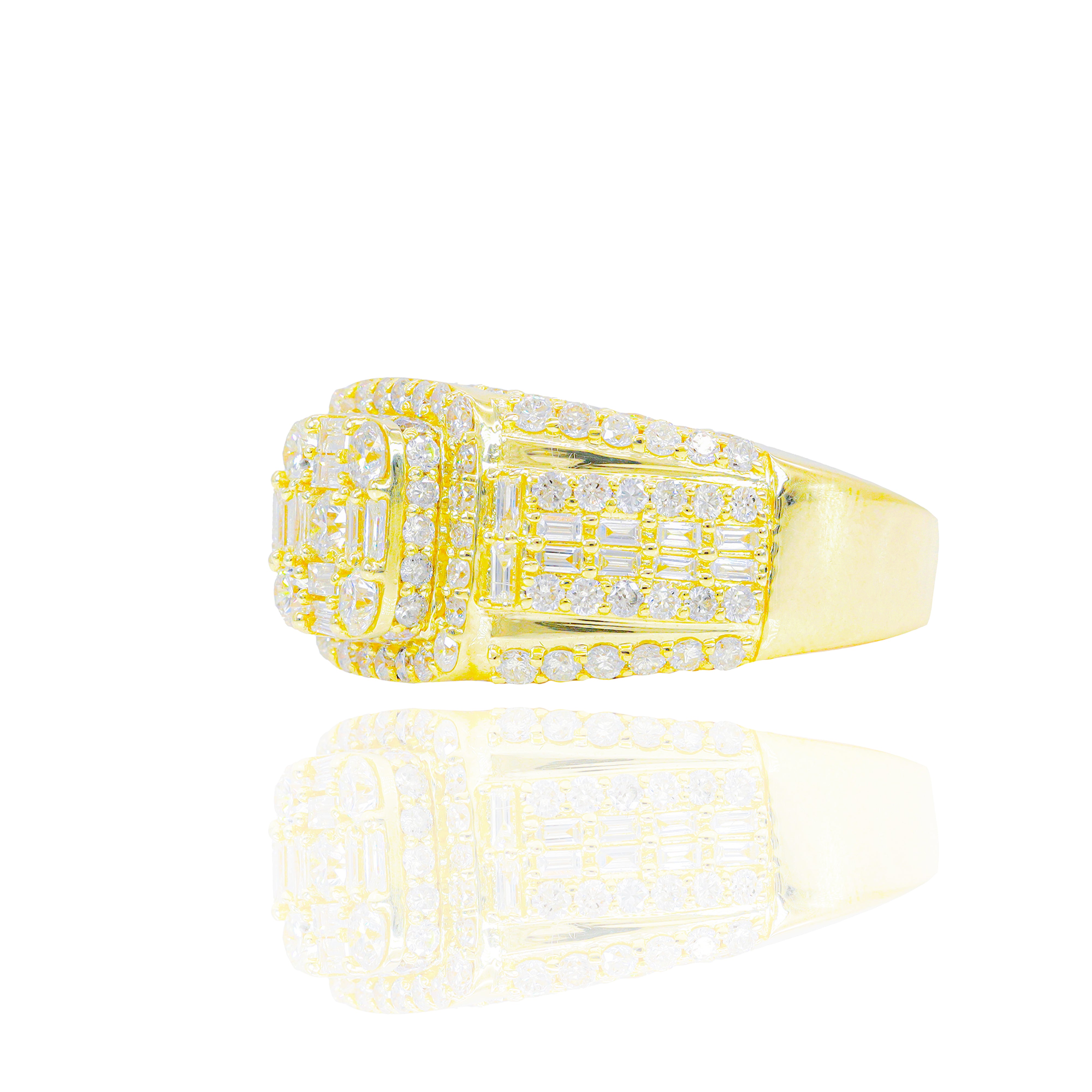 Tower Baguette Diamond Ring