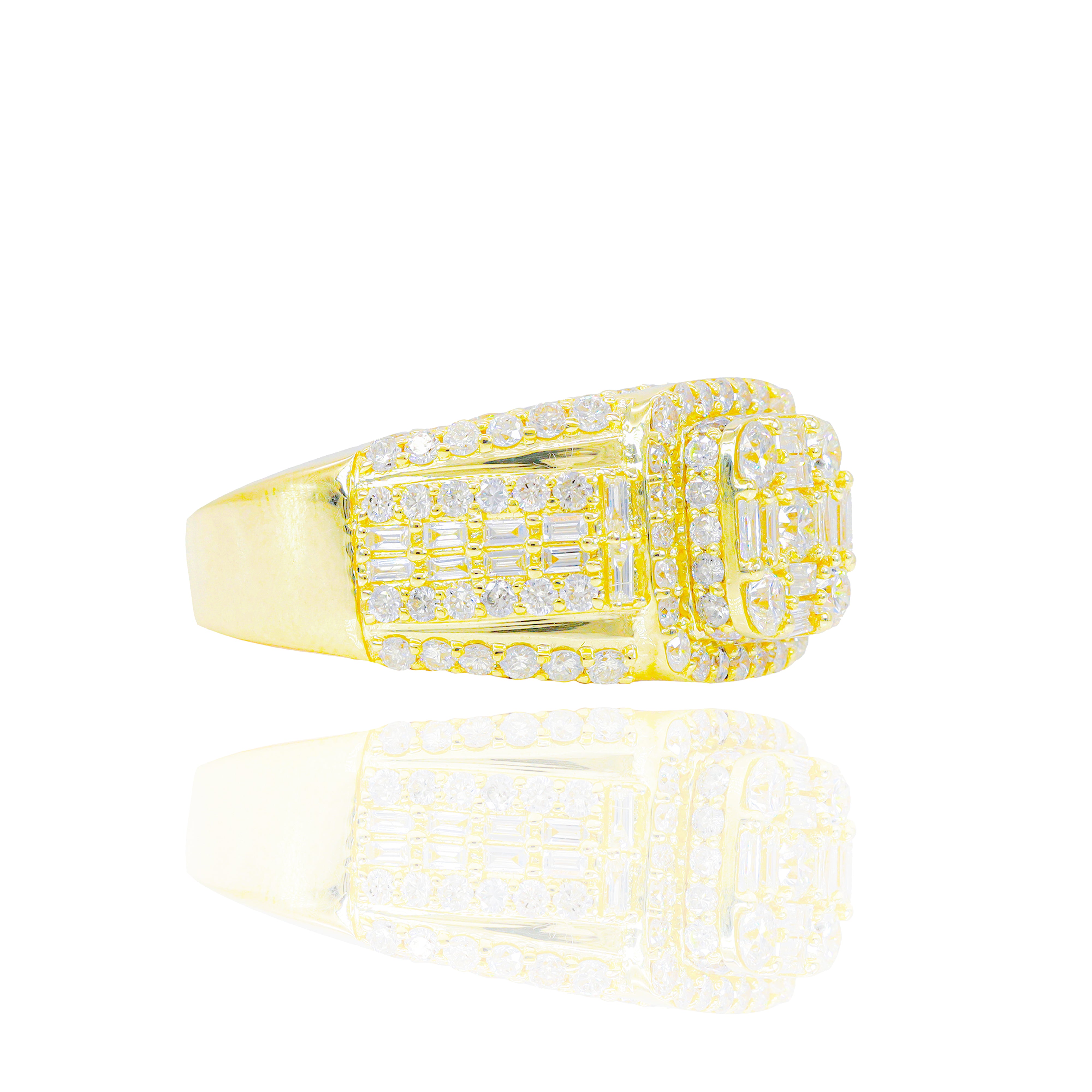 Tower Baguette Diamond Ring