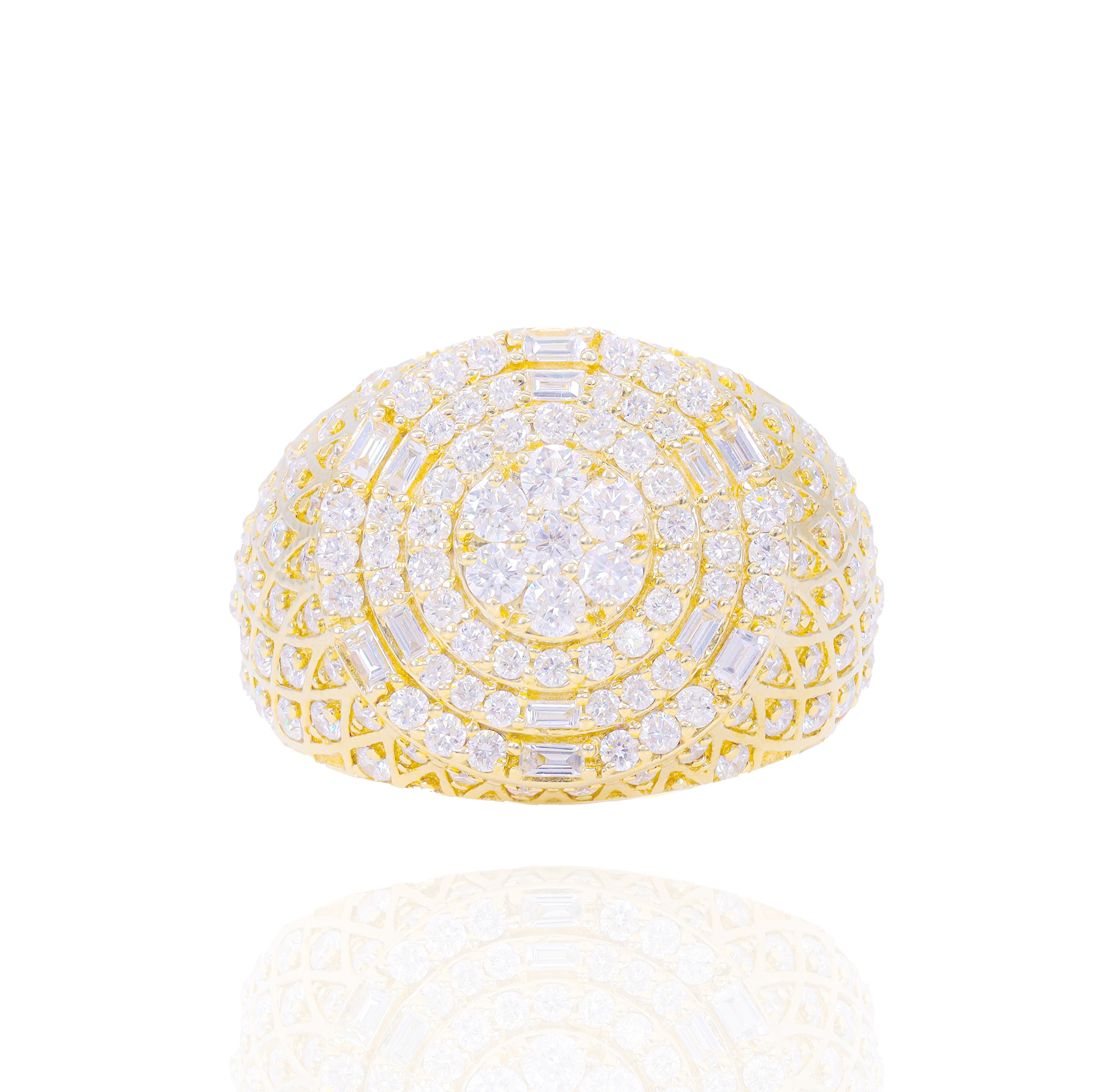 Round Top with Web Shank Design Diamond Ring