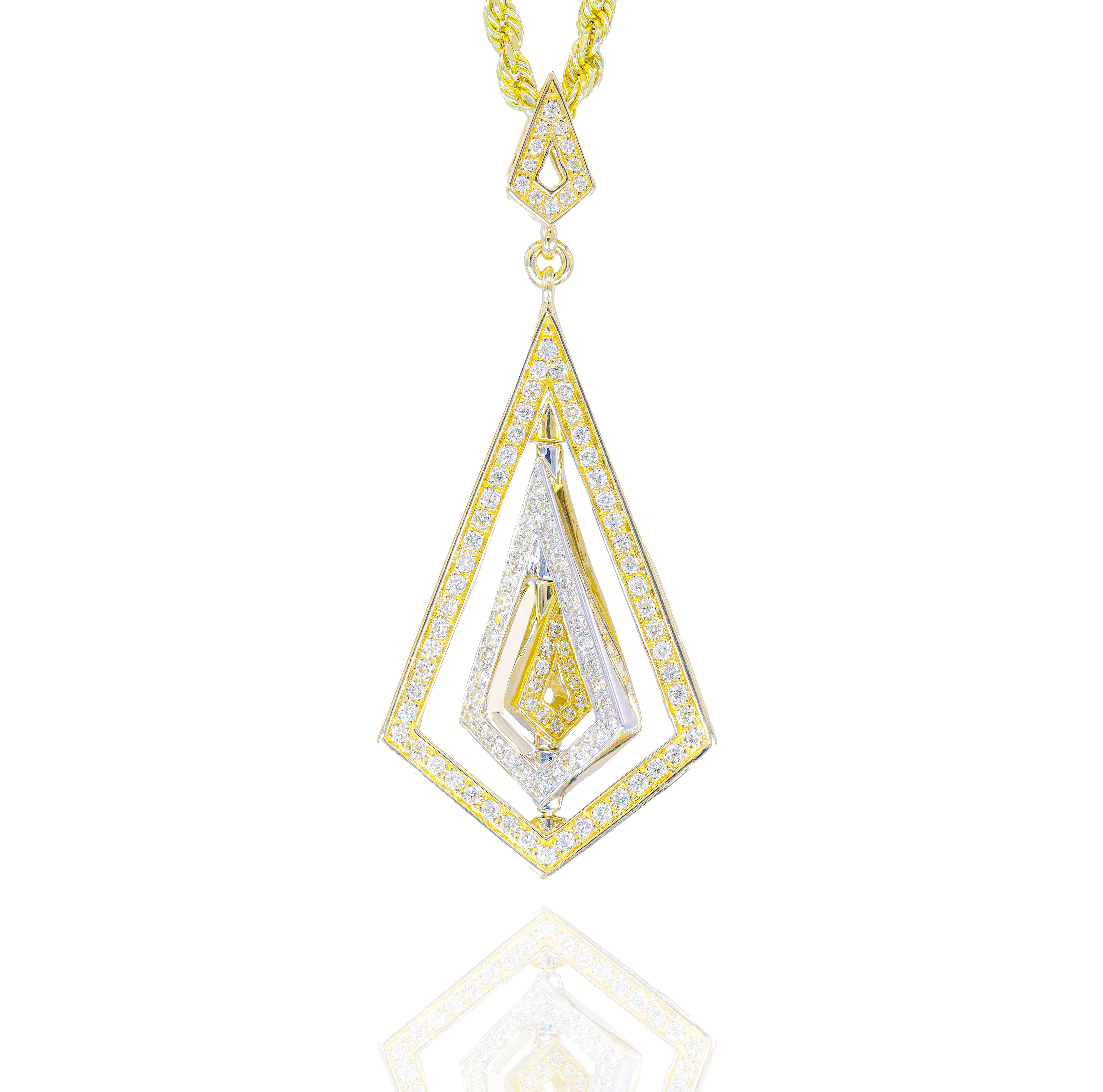 Ethereum Rotating Diamond Pendant