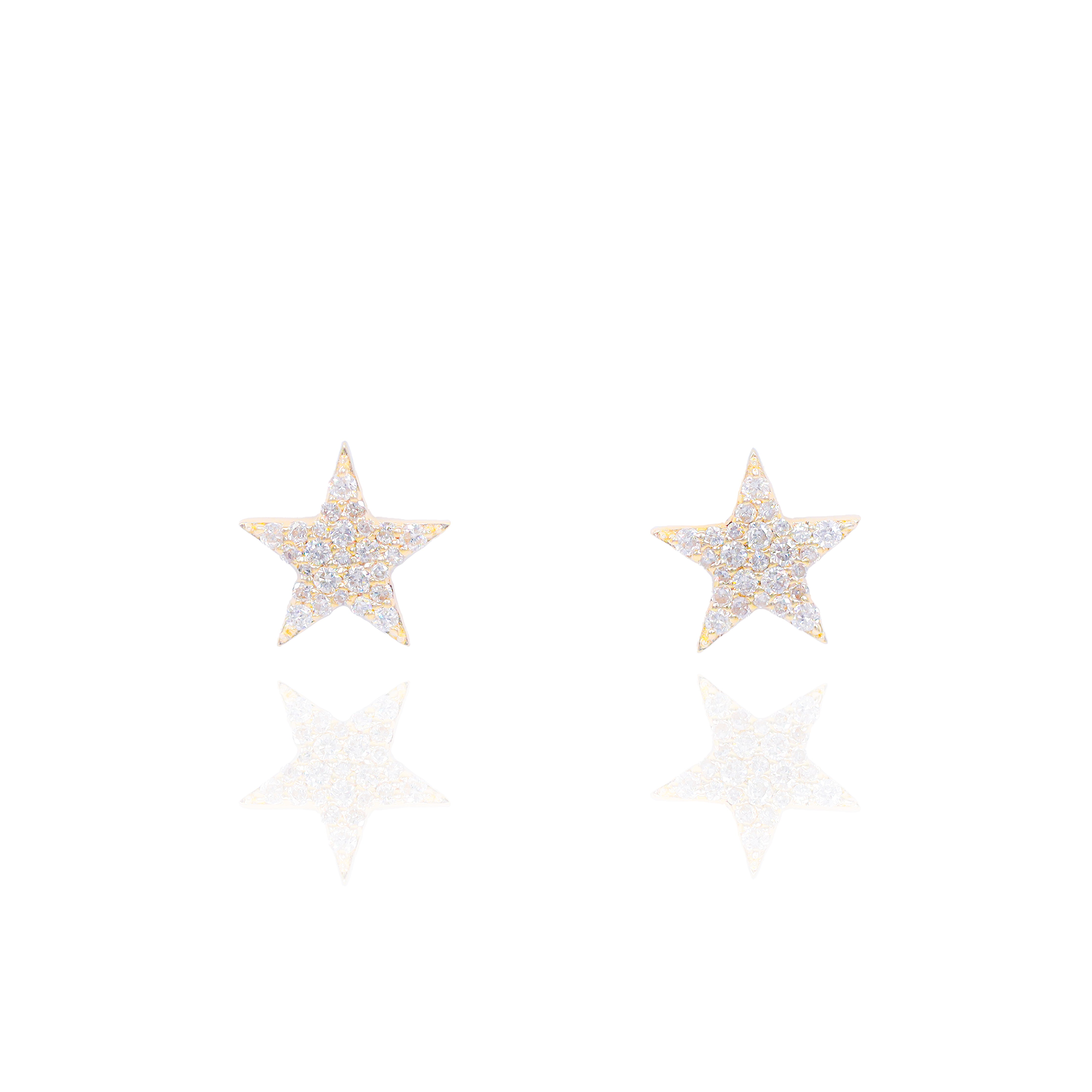 Diamond Star Shaped Earrings
