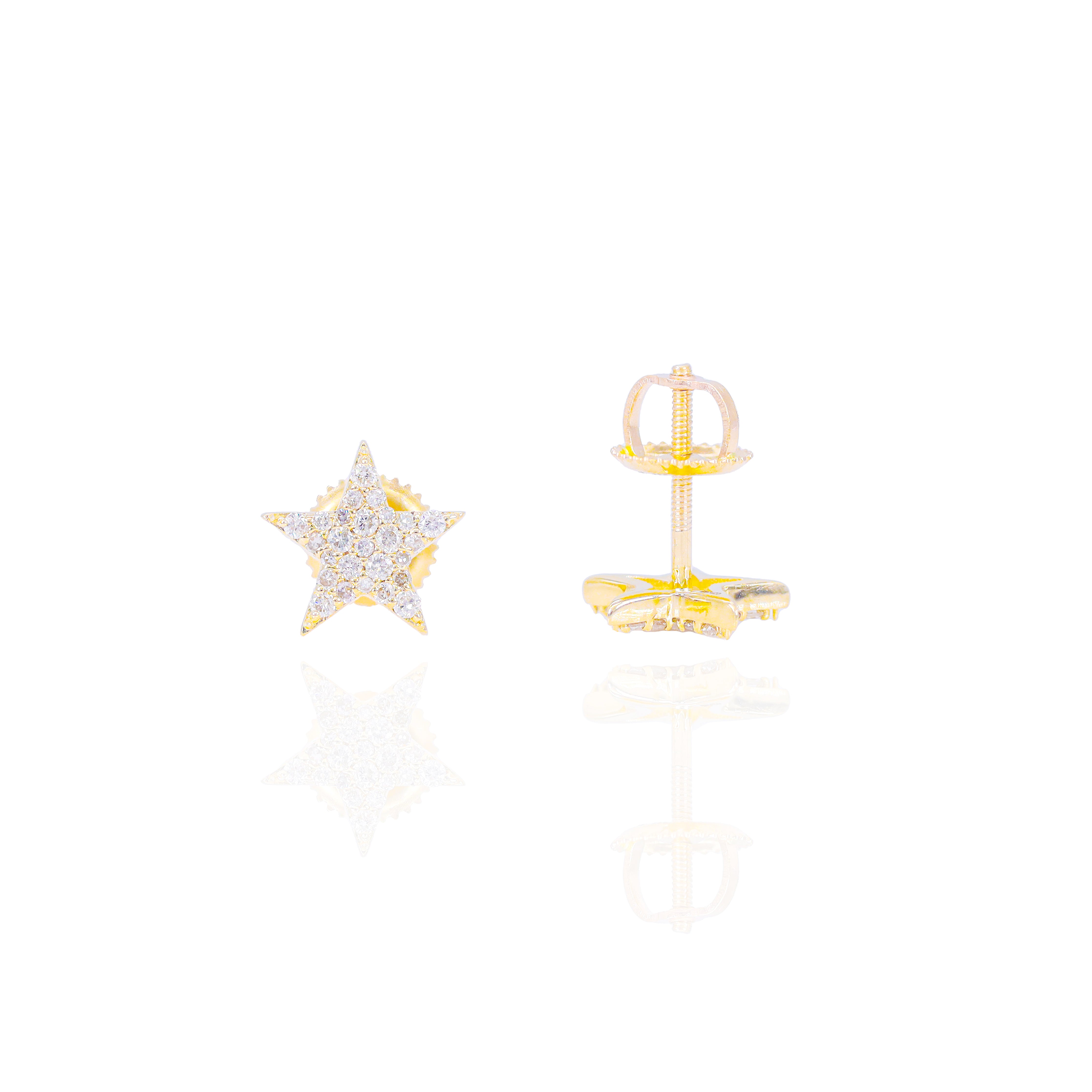 Diamond Star Shaped Earrings