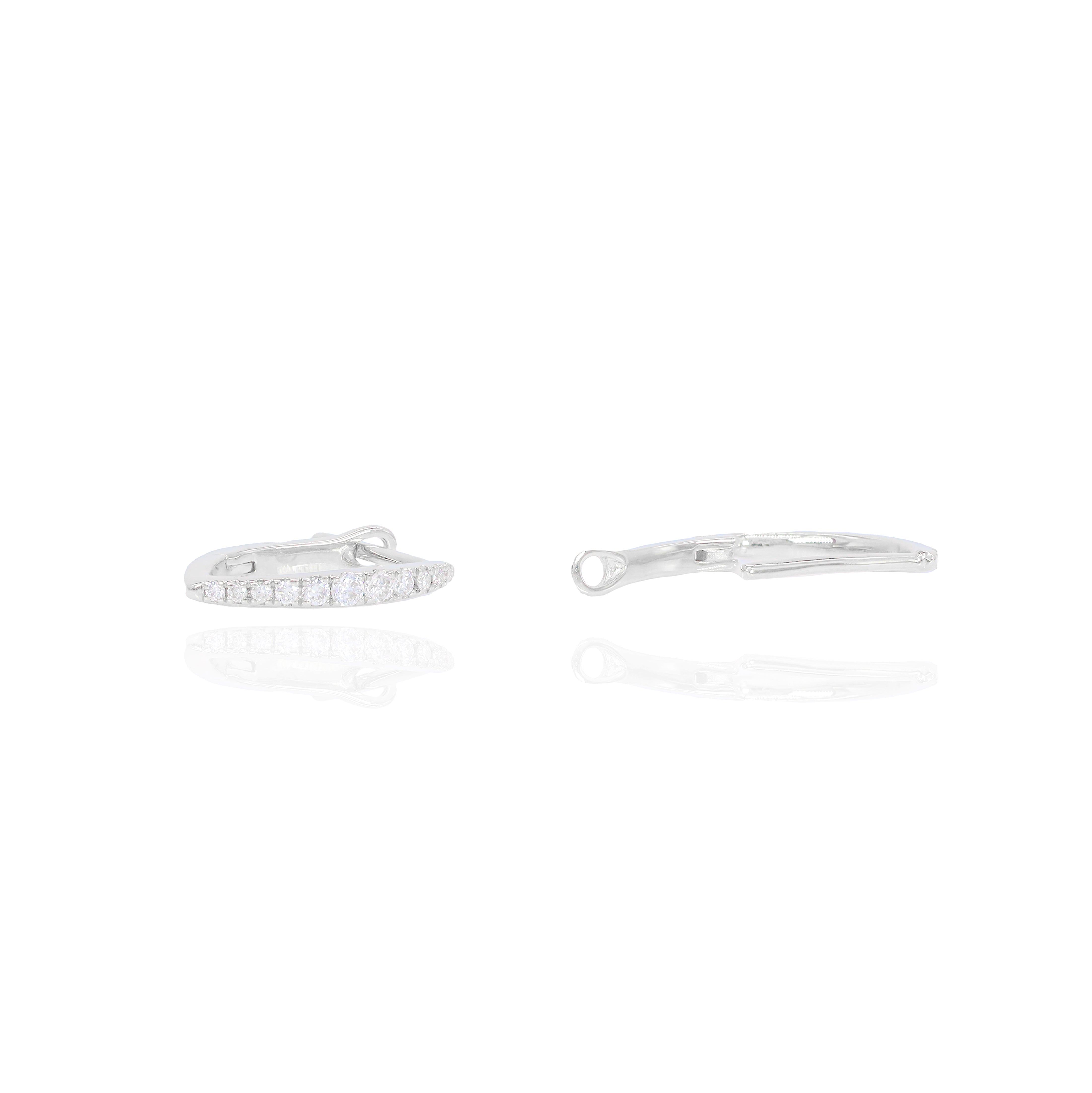 Curved Diamond Earrings