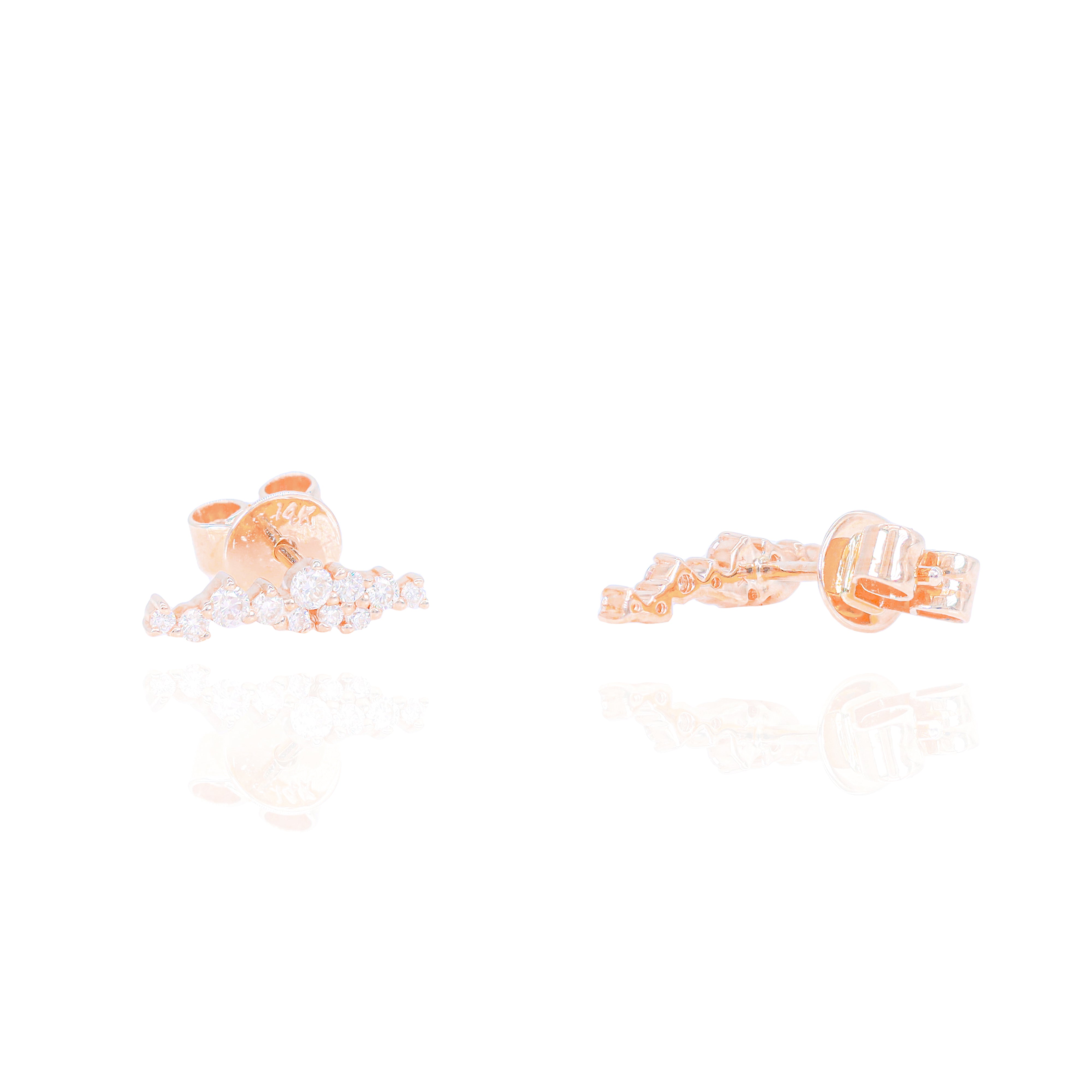 Hanging Cluster Diamond Earrings