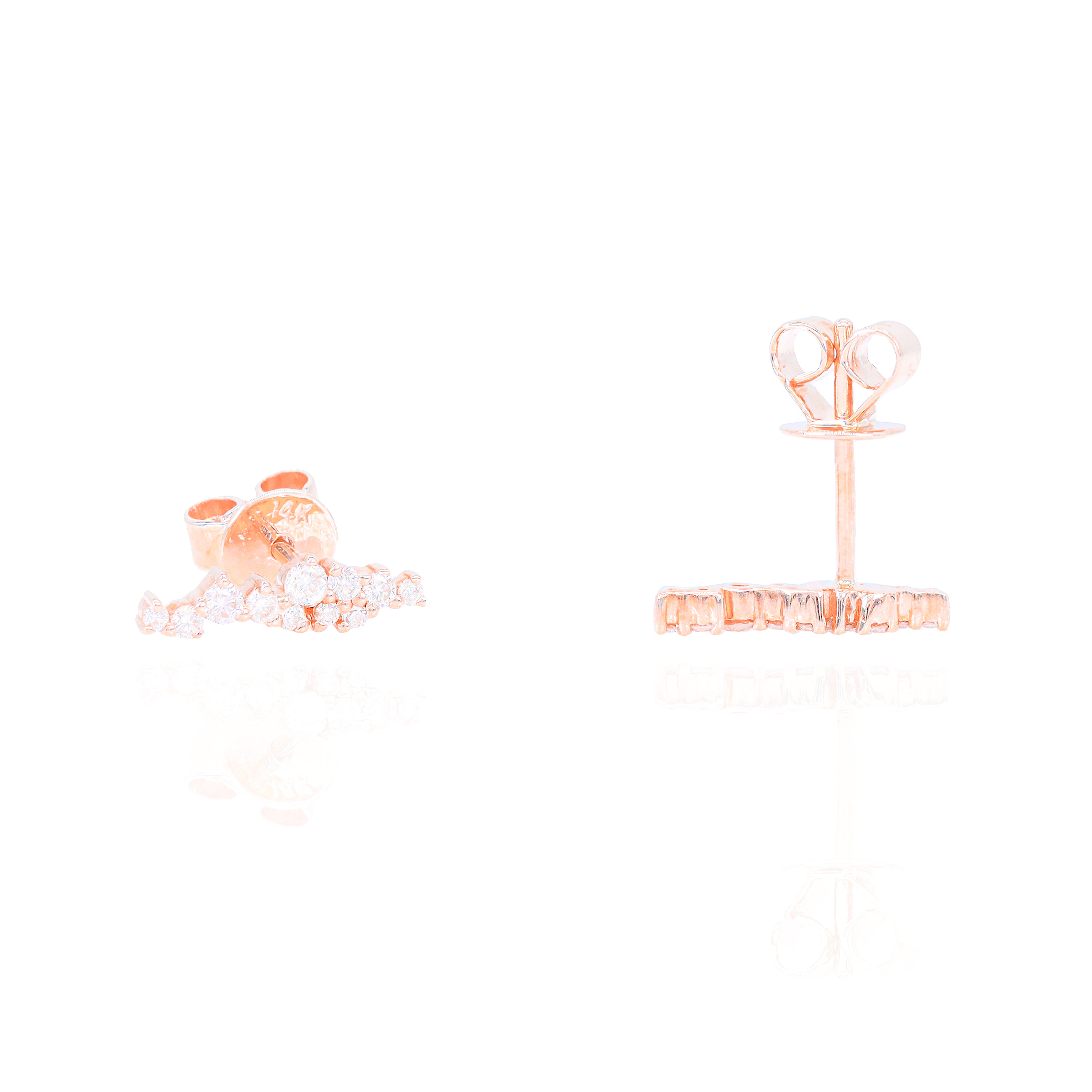 Hanging Cluster Diamond Earrings