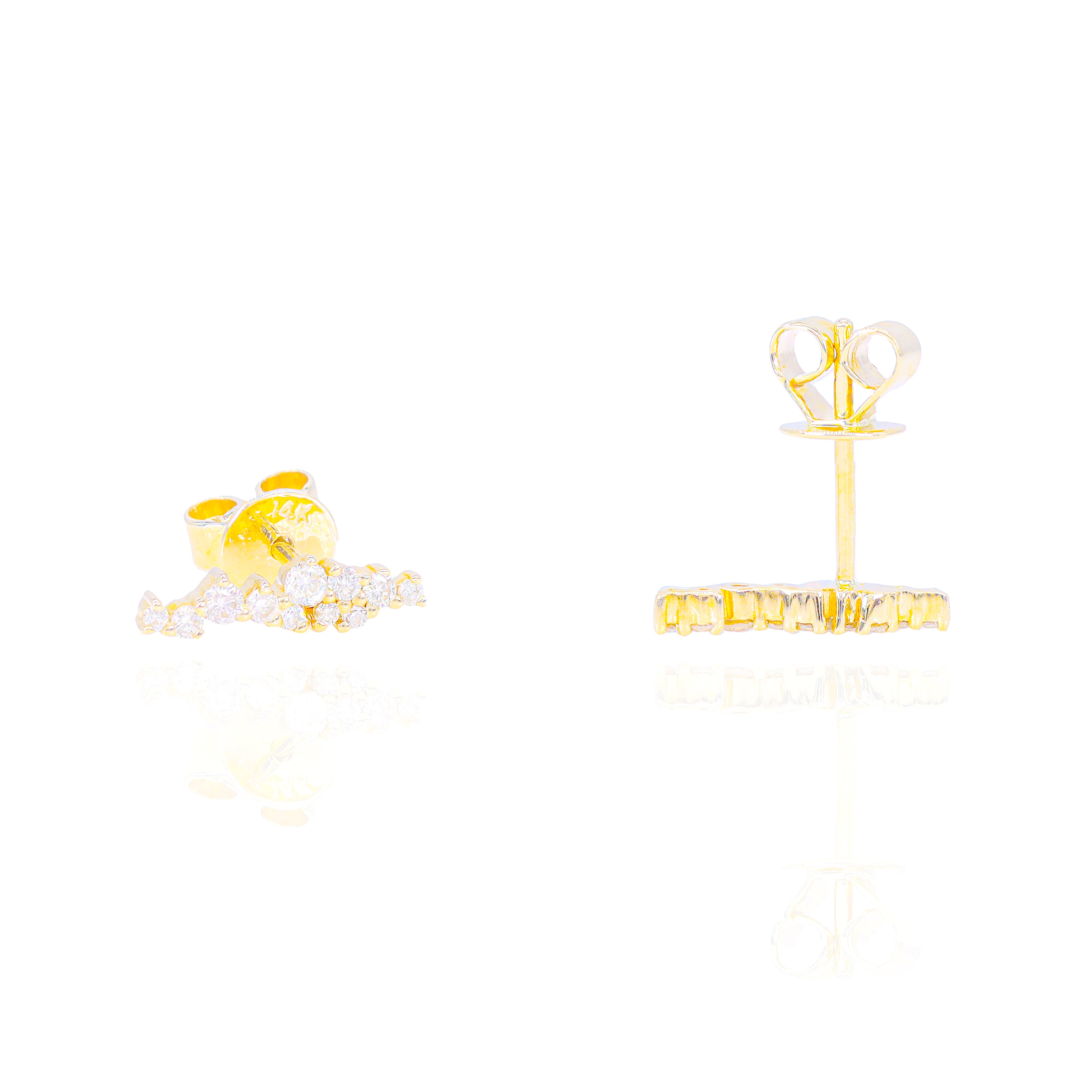 Hanging Cluster Diamond Earrings