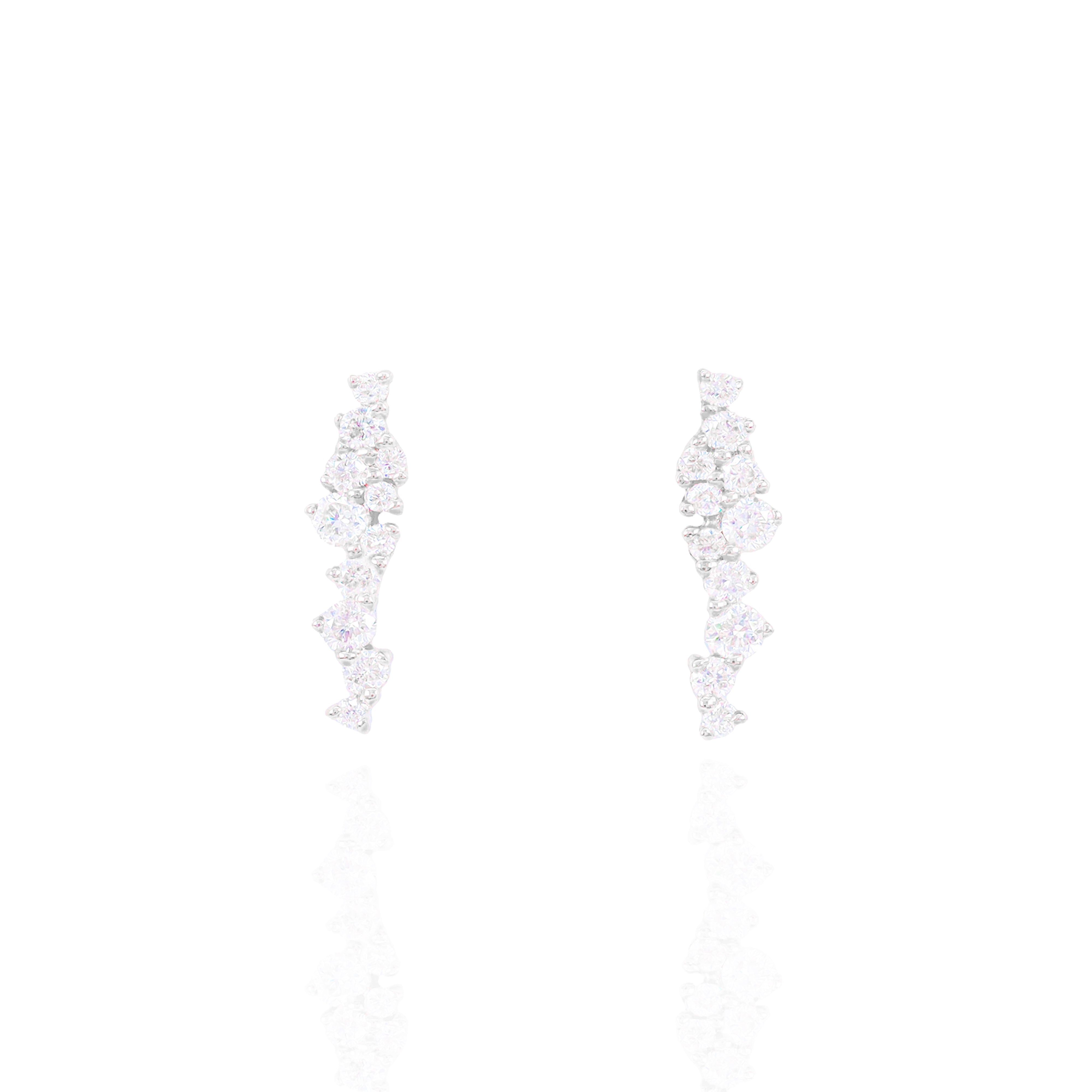 Hanging Cluster Diamond Earrings