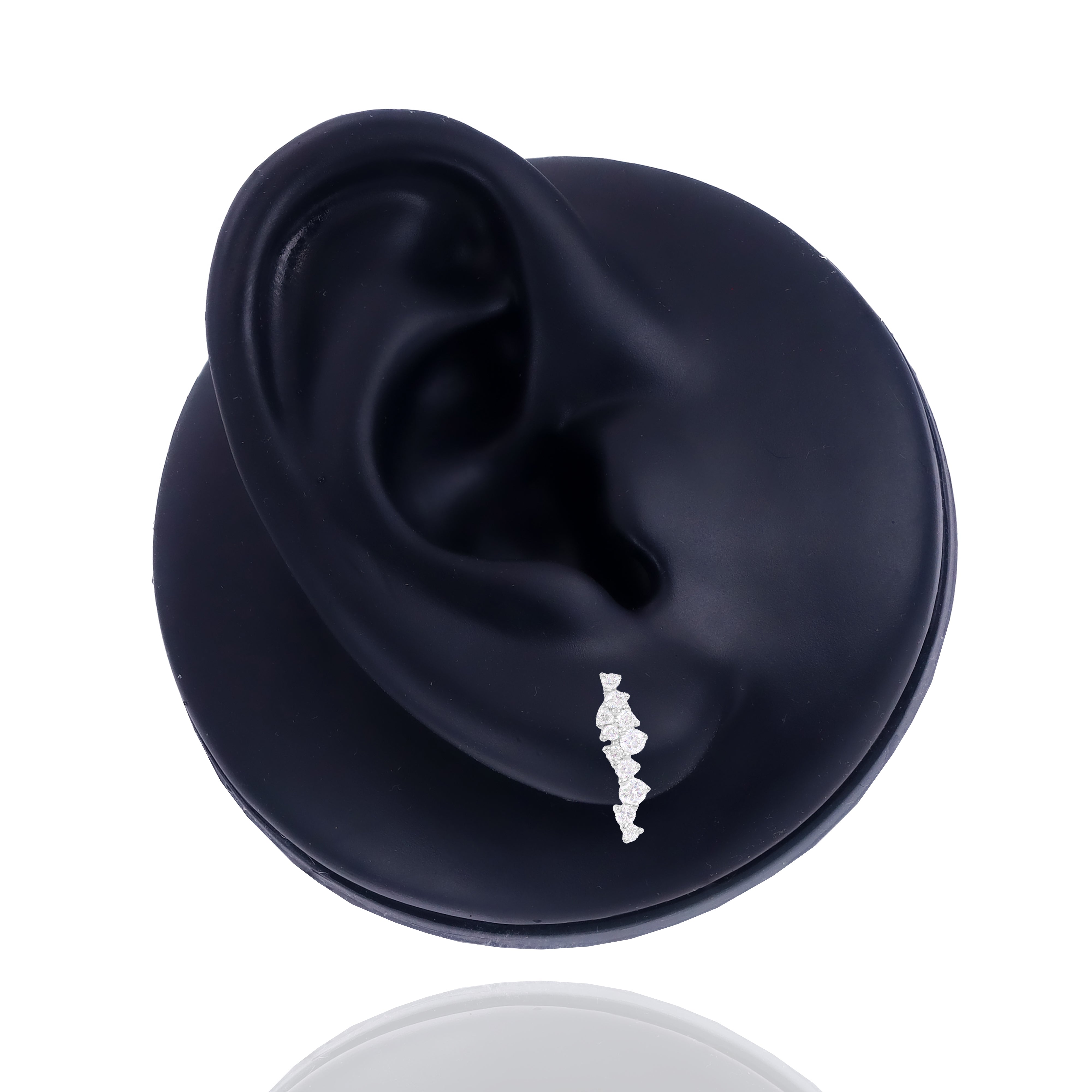 Hanging Cluster Diamond Earrings
