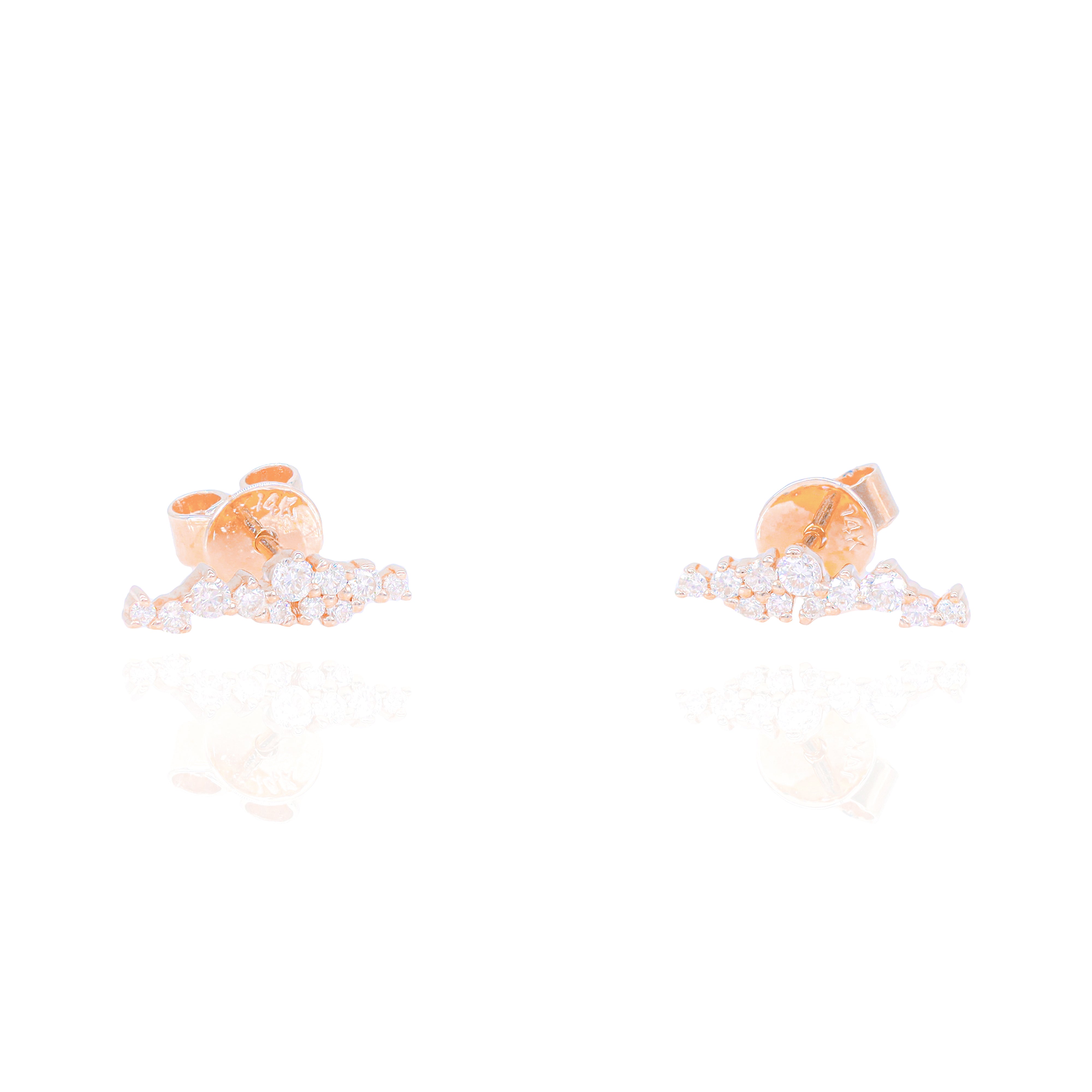 Hanging Cluster Diamond Earrings