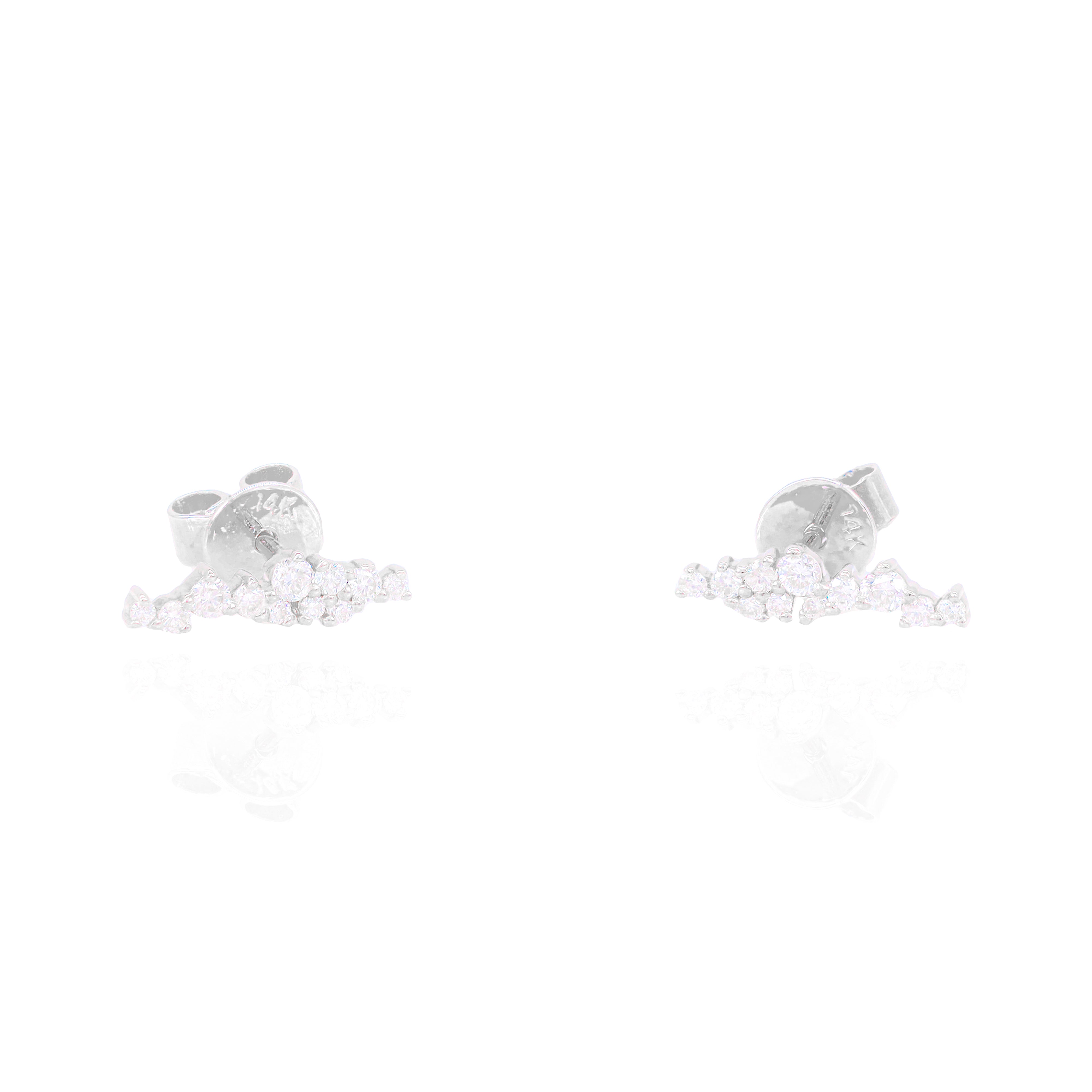 Hanging Cluster Diamond Earrings