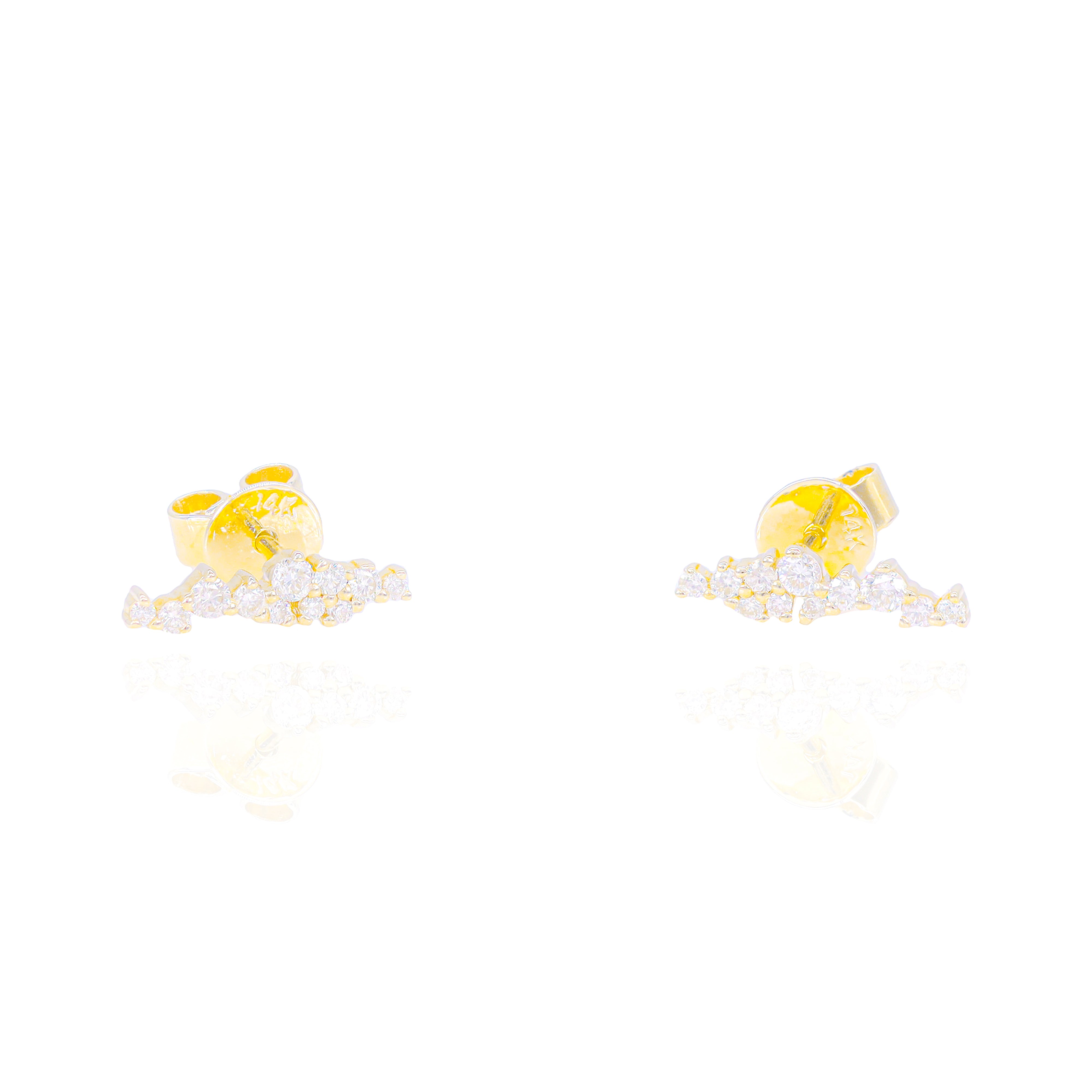 Hanging Cluster Diamond Earrings