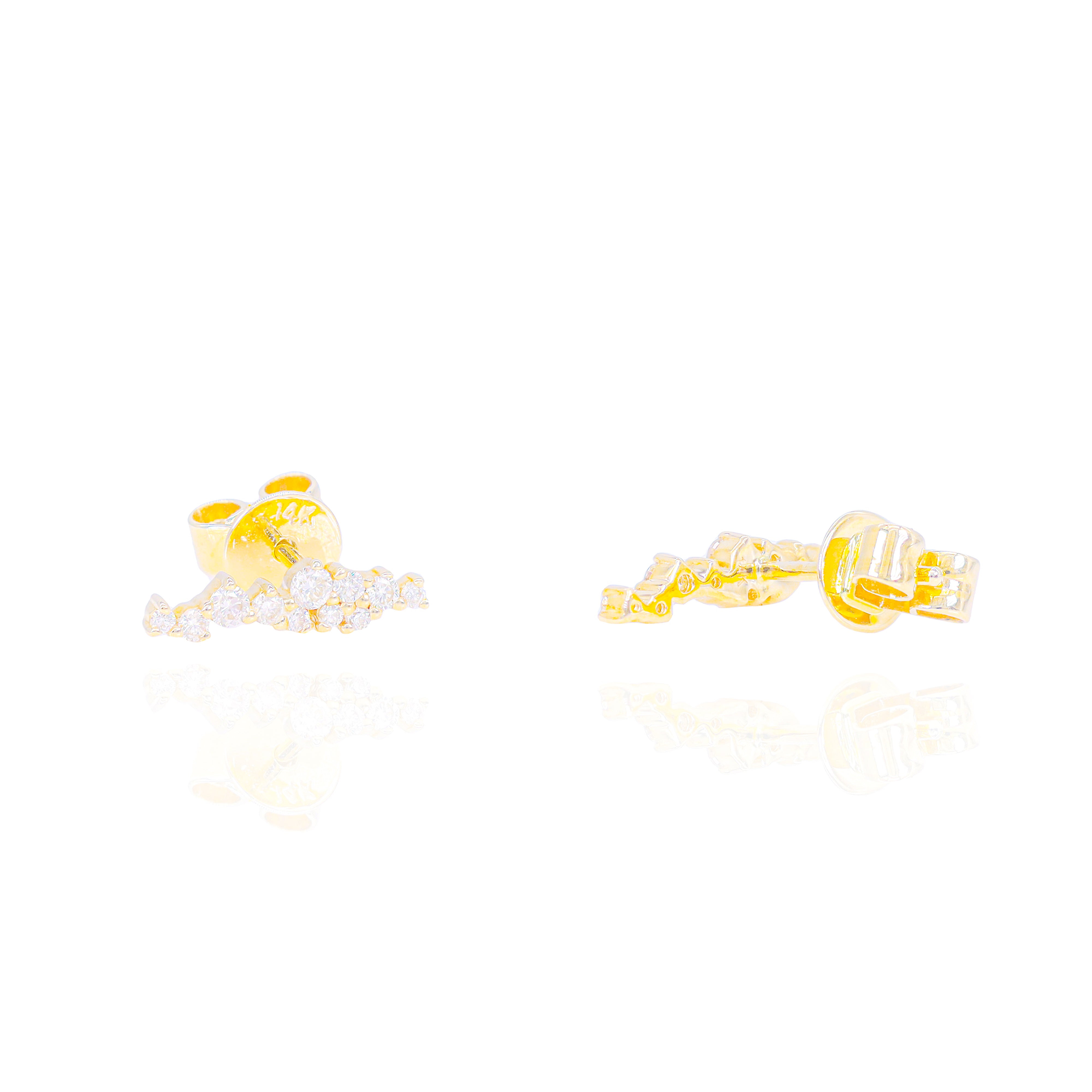 Hanging Cluster Diamond Earrings