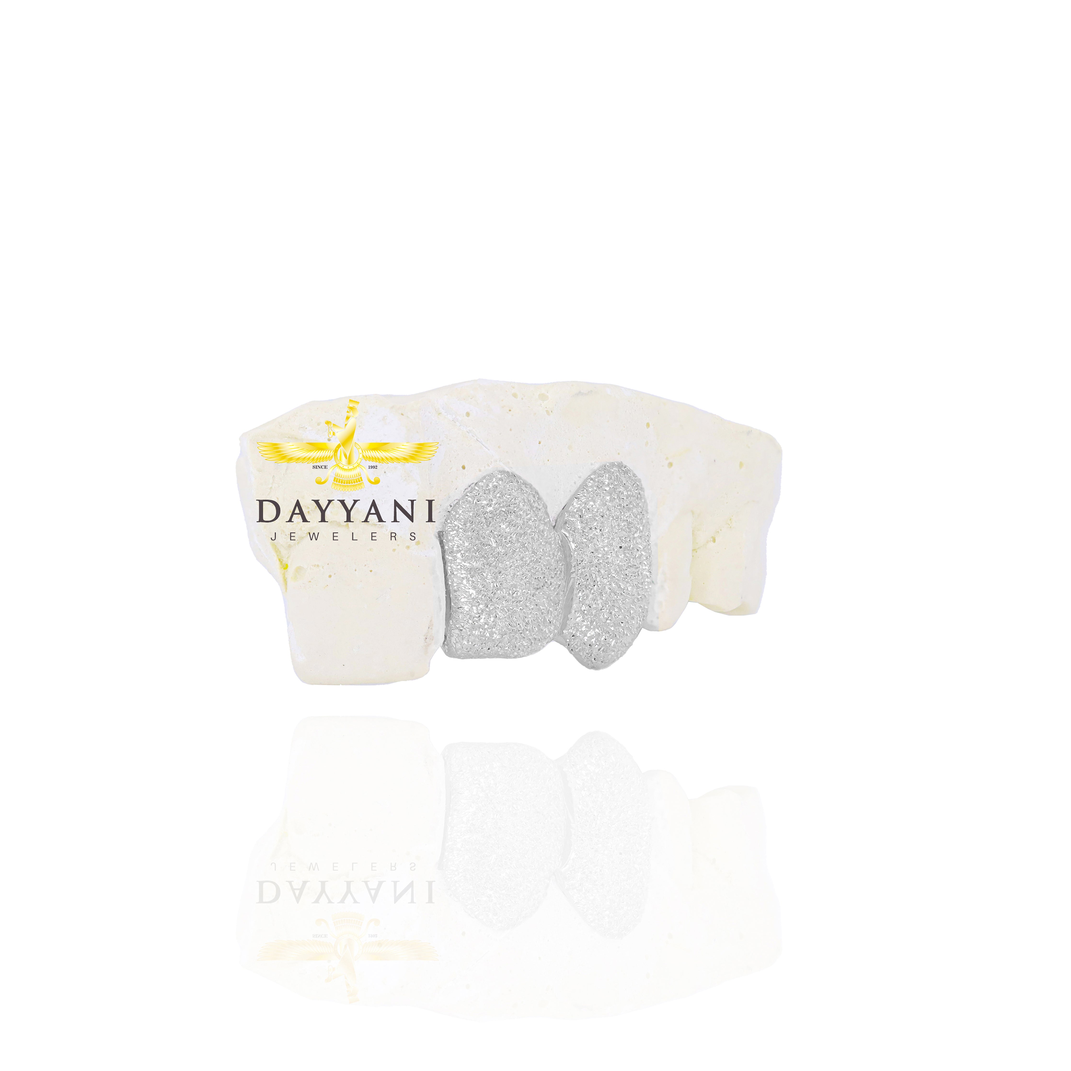 Custom ANY 2 Teeth Grillz Diamond Dust (Connected) Gold Grillz