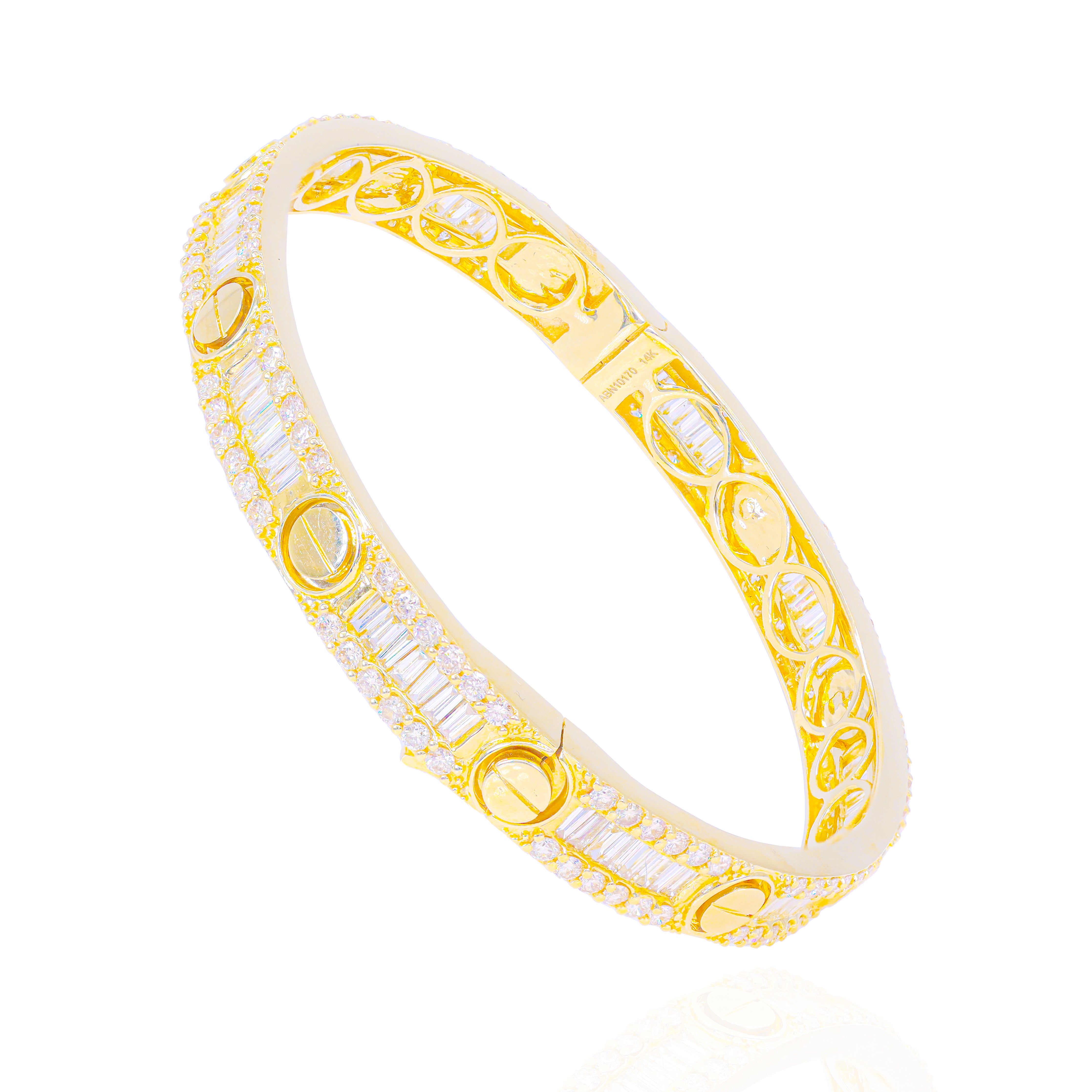 Love Style Baguette Diamond Bracelet