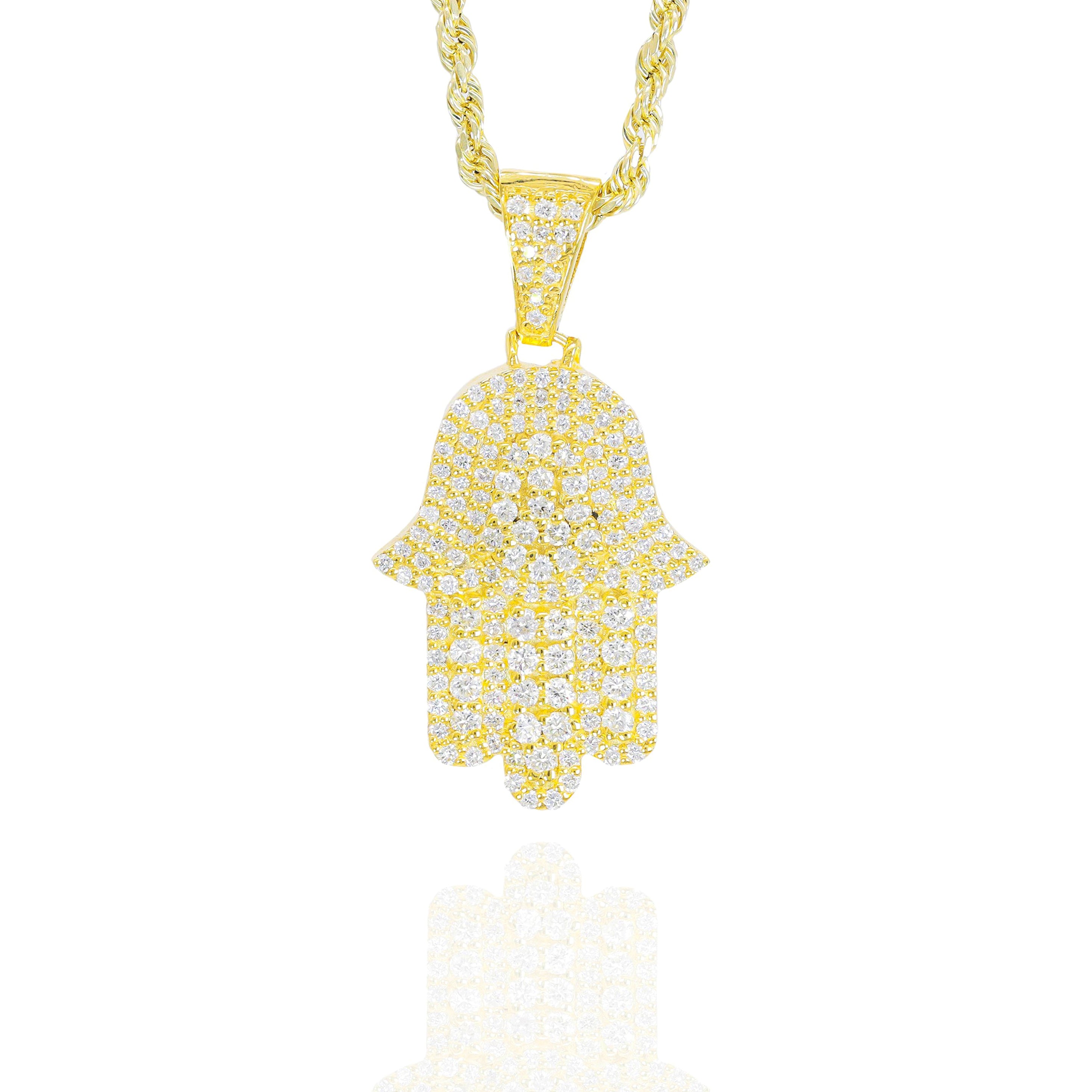 Hamza Hand Diamond Pendant