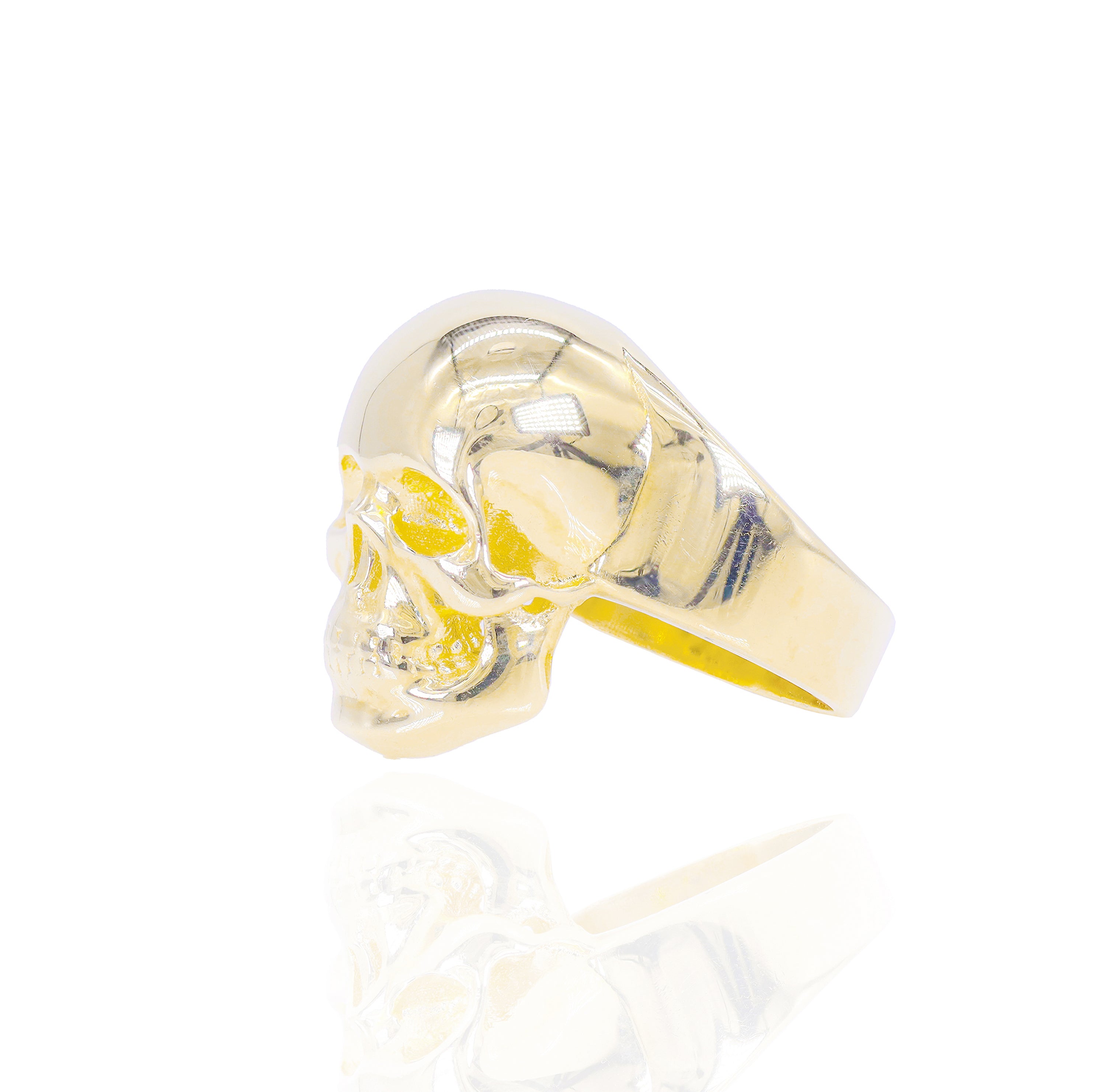 Skull Head Solid Gold Ring