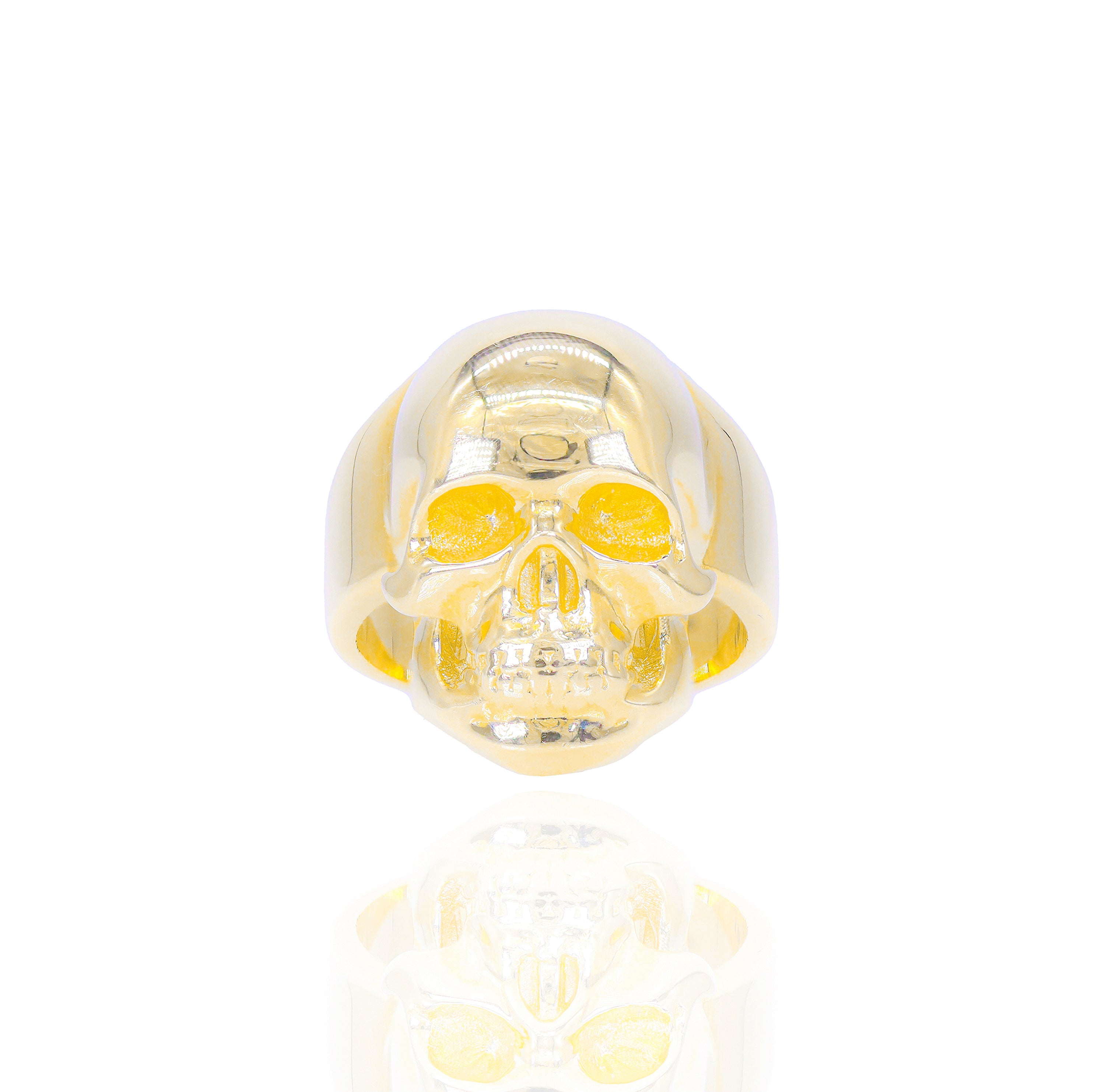 Skull Head Solid Gold Ring