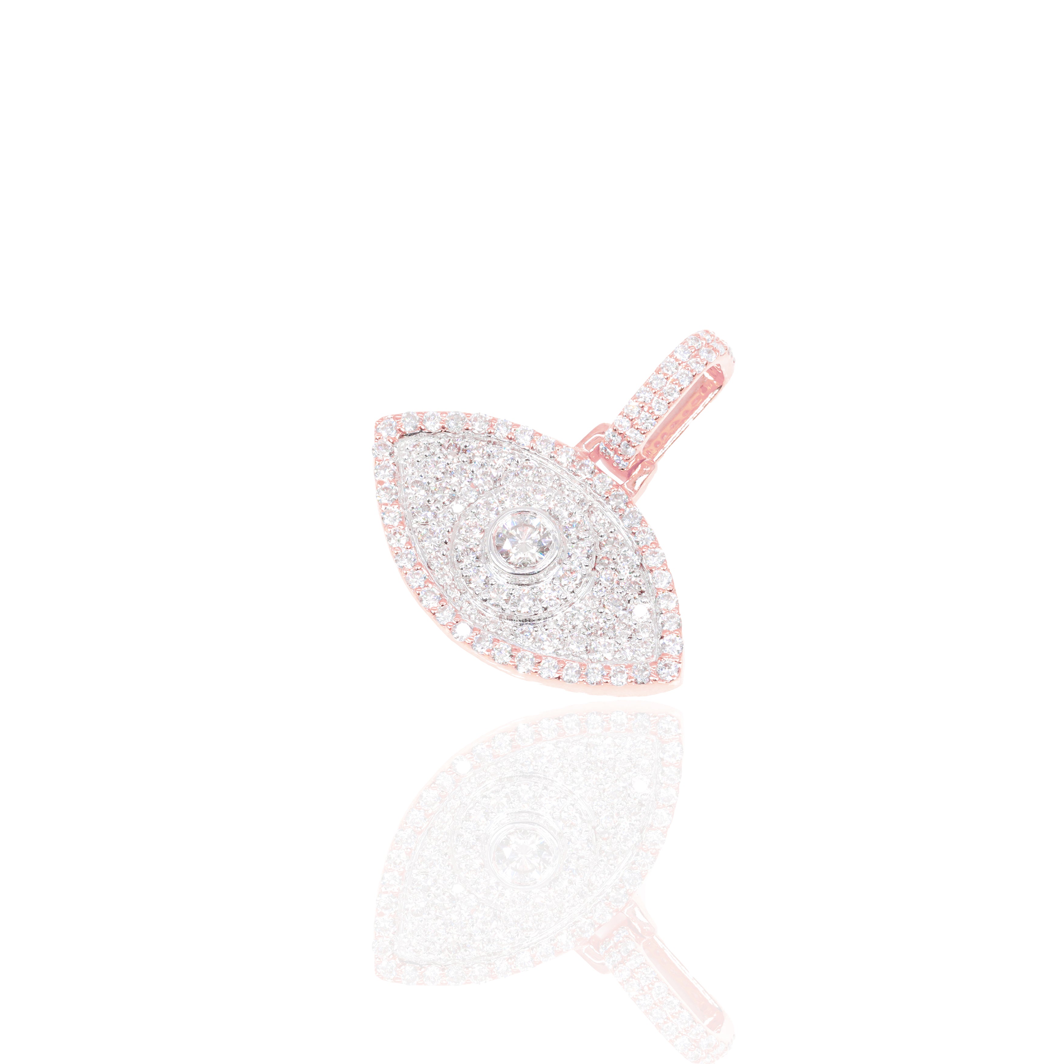 Evil Eye Diamond Pendant with 15-Pointer Center