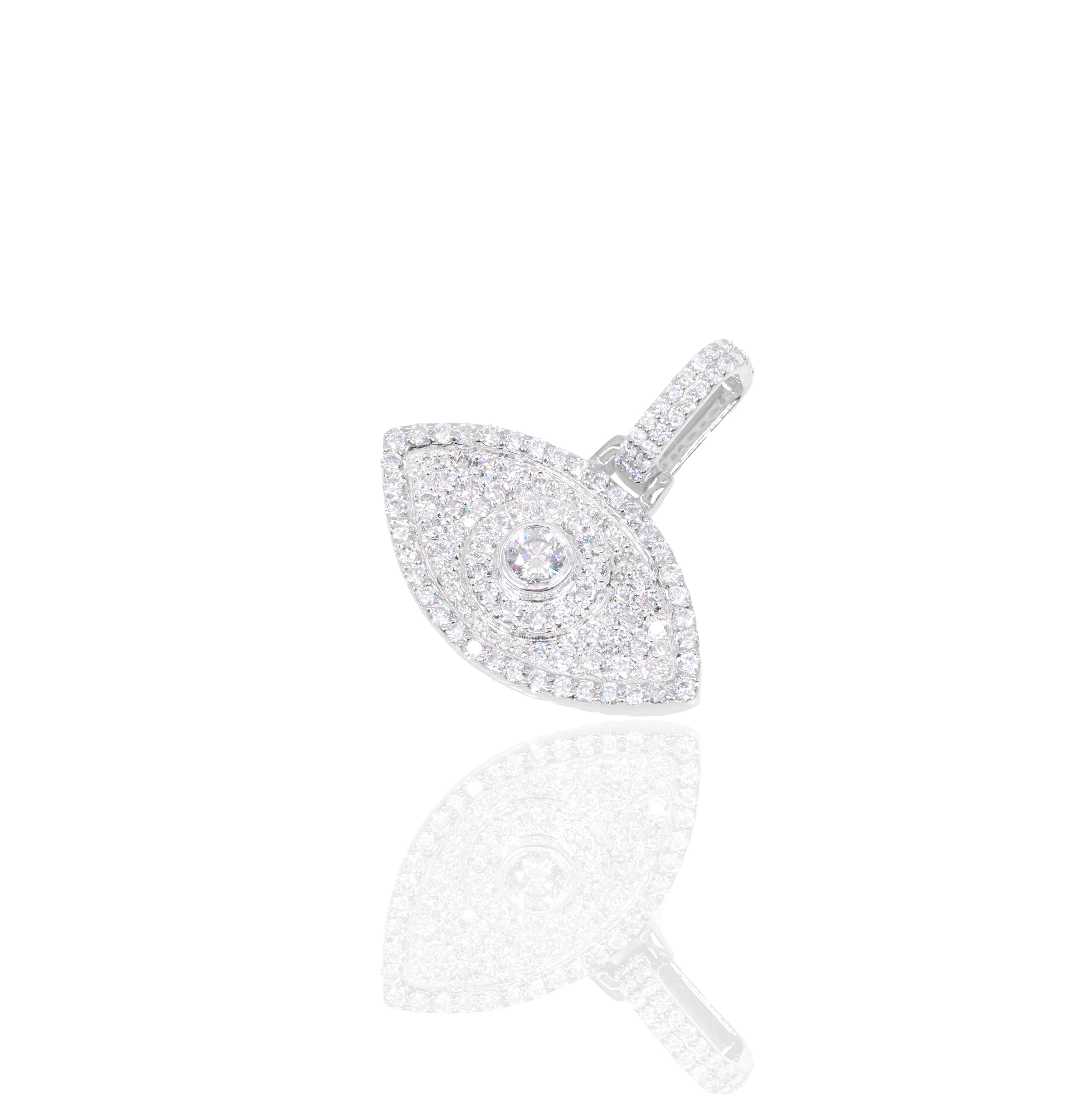 Evil Eye Diamond Pendant with 15-Pointer Center