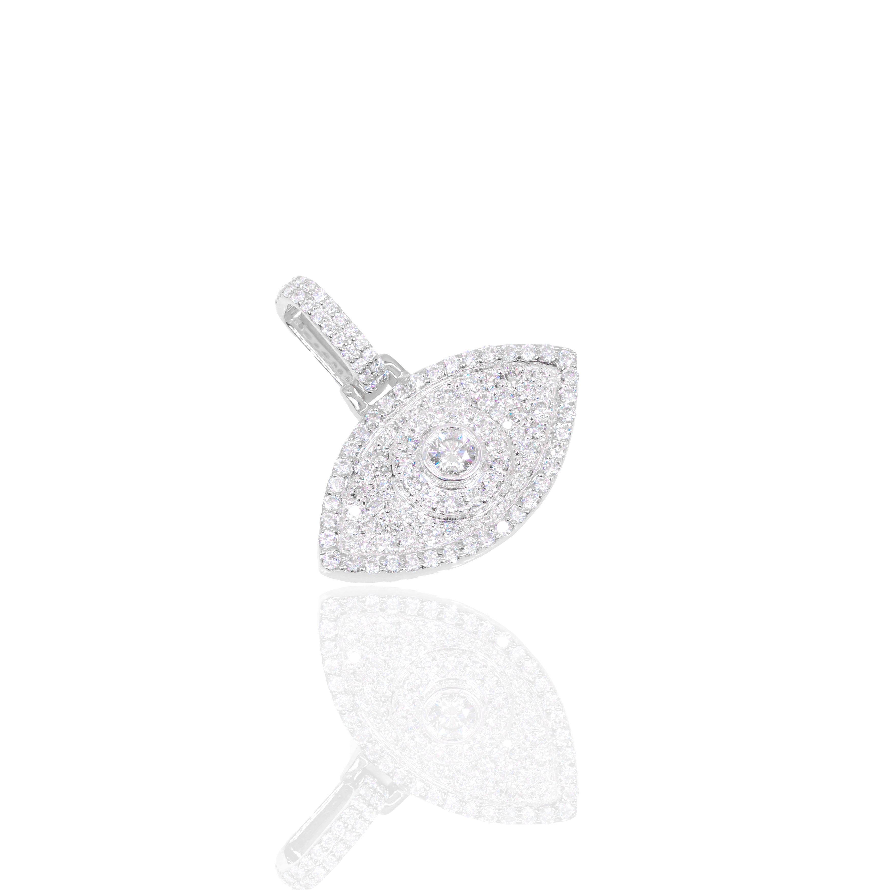 Evil Eye Diamond Pendant with 15-Pointer Center