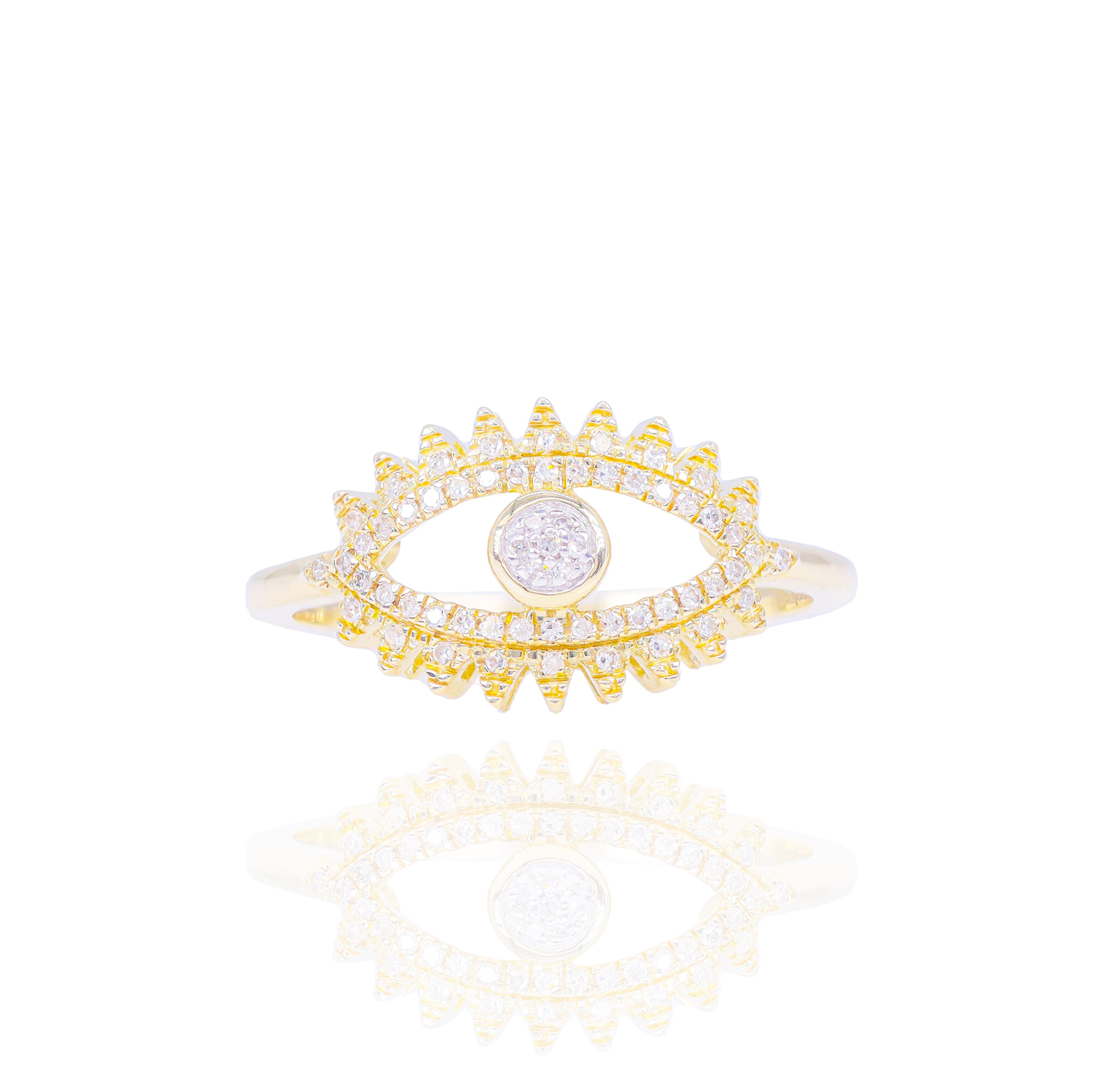 Evil Eye Diamond Ring