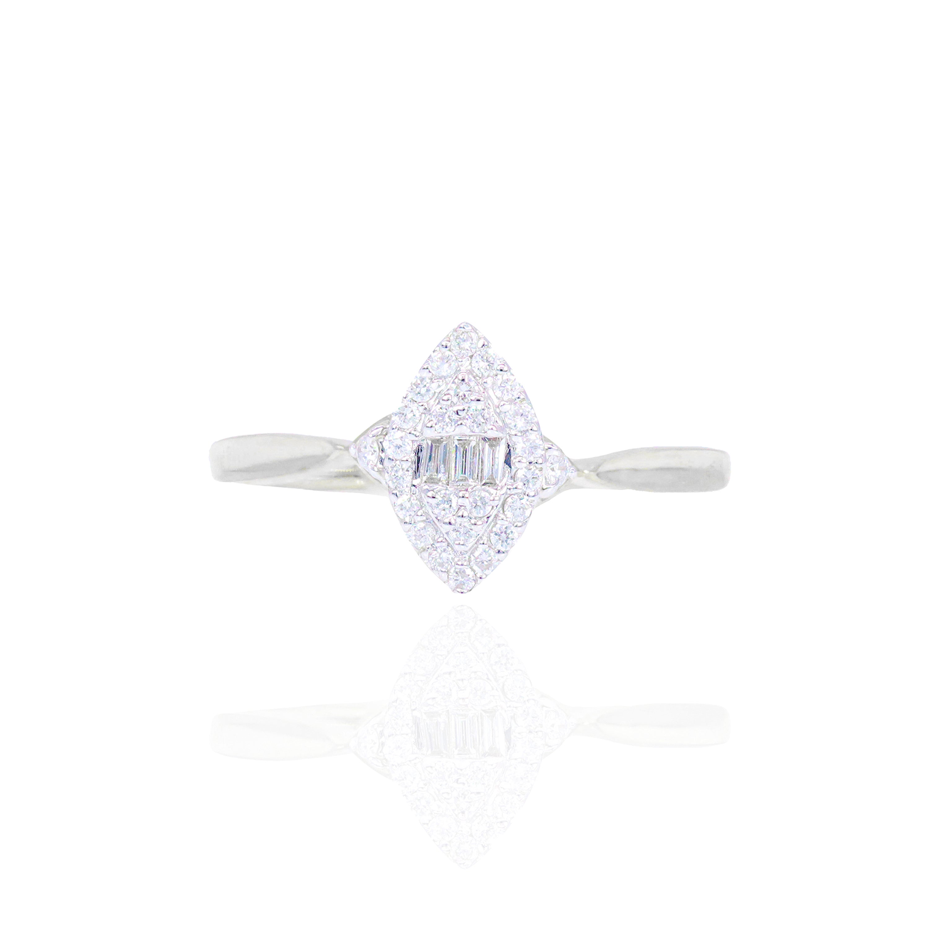 Dainty Marquise Shaped Engagement Ring