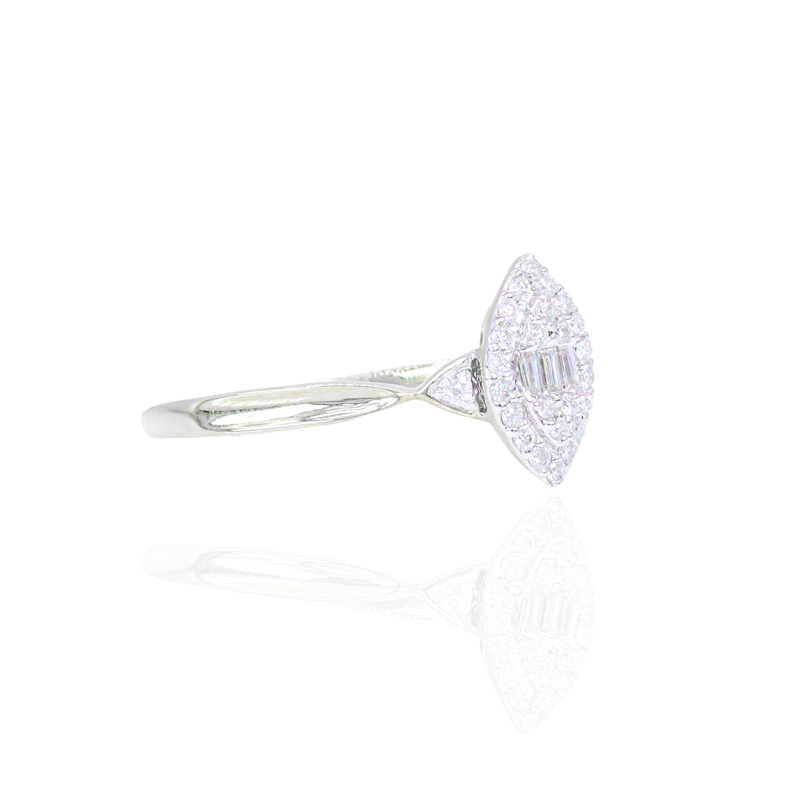Dainty Marquise Shaped Engagement Ring