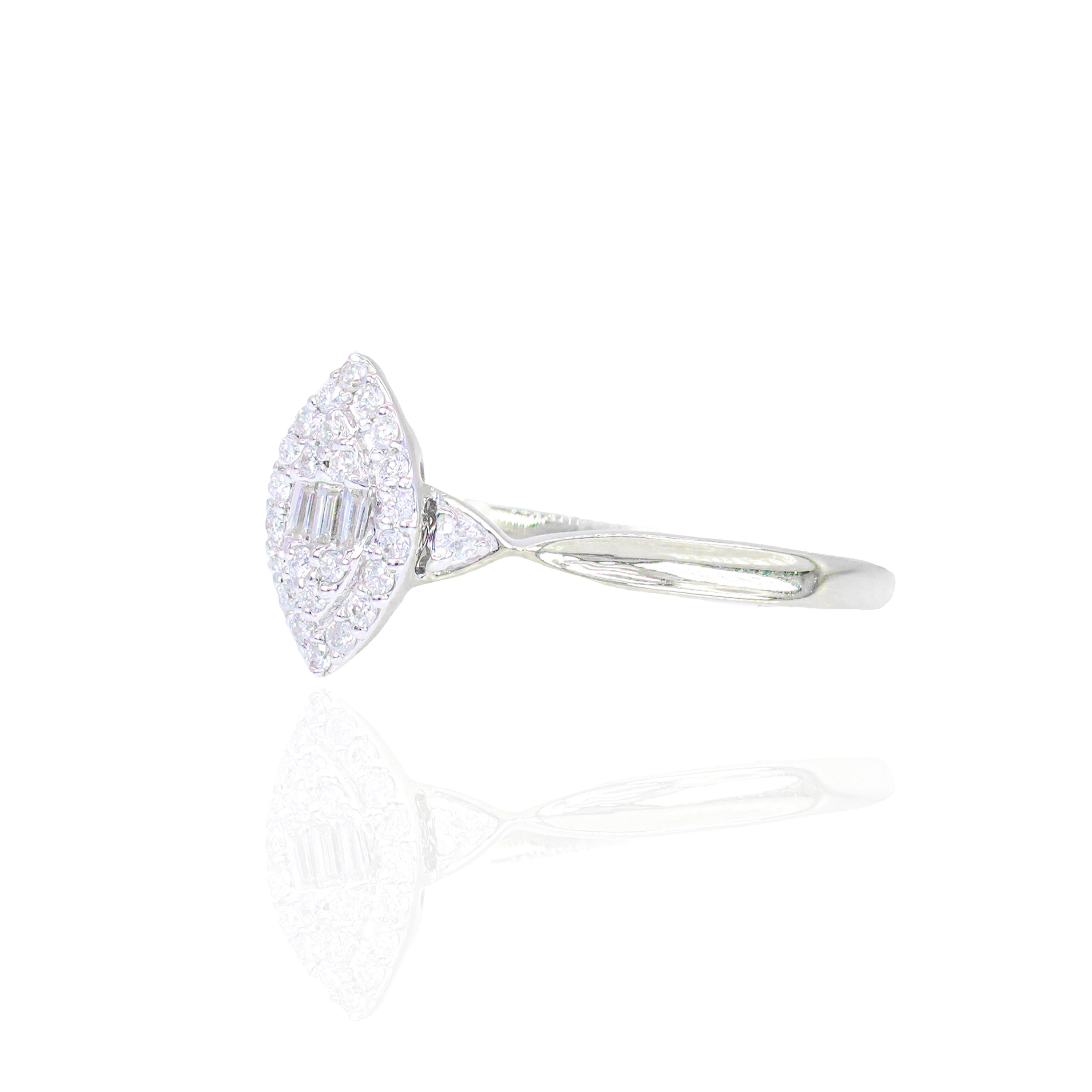 Dainty Marquise Shaped Engagement Ring