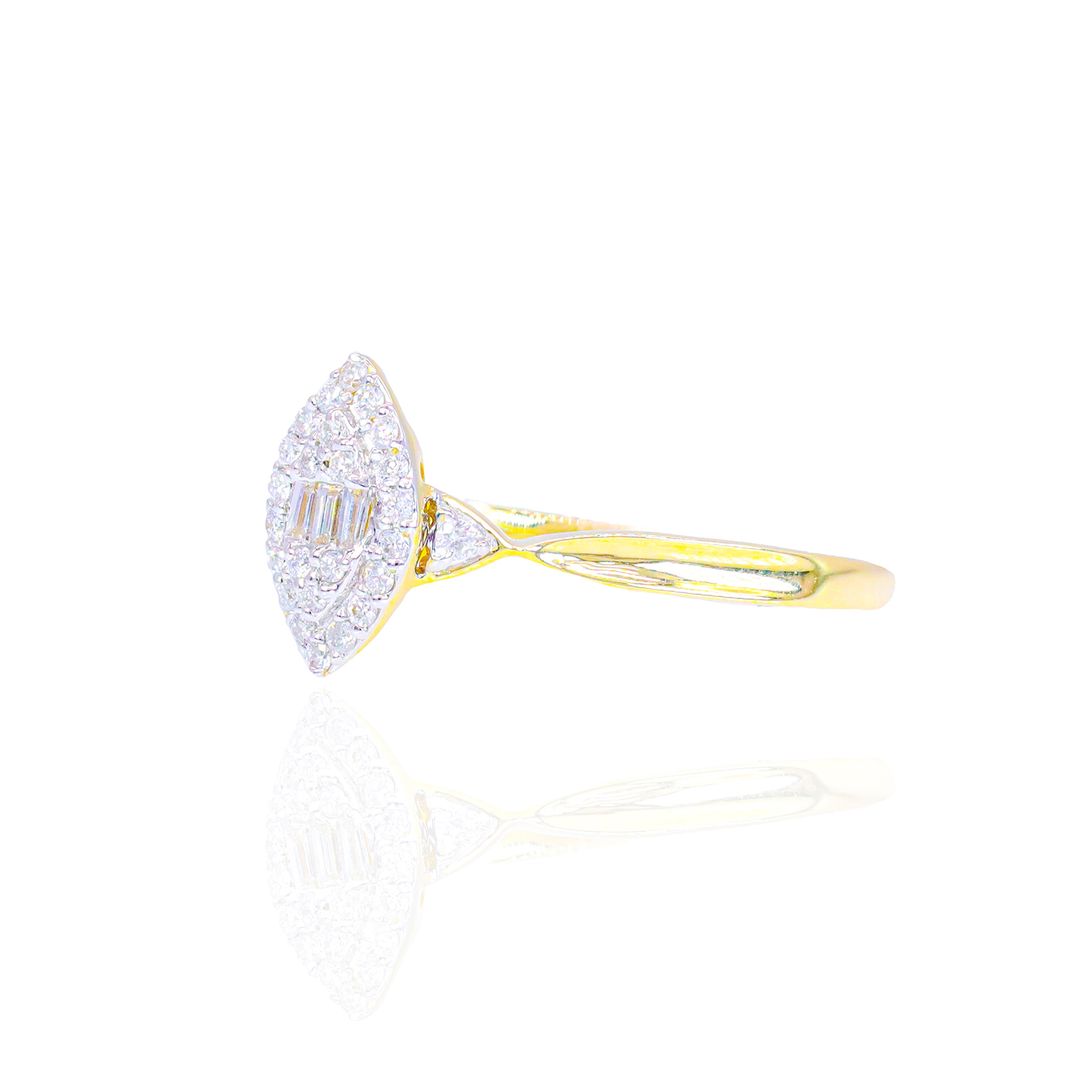 Dainty Marquise Shaped Engagement Ring