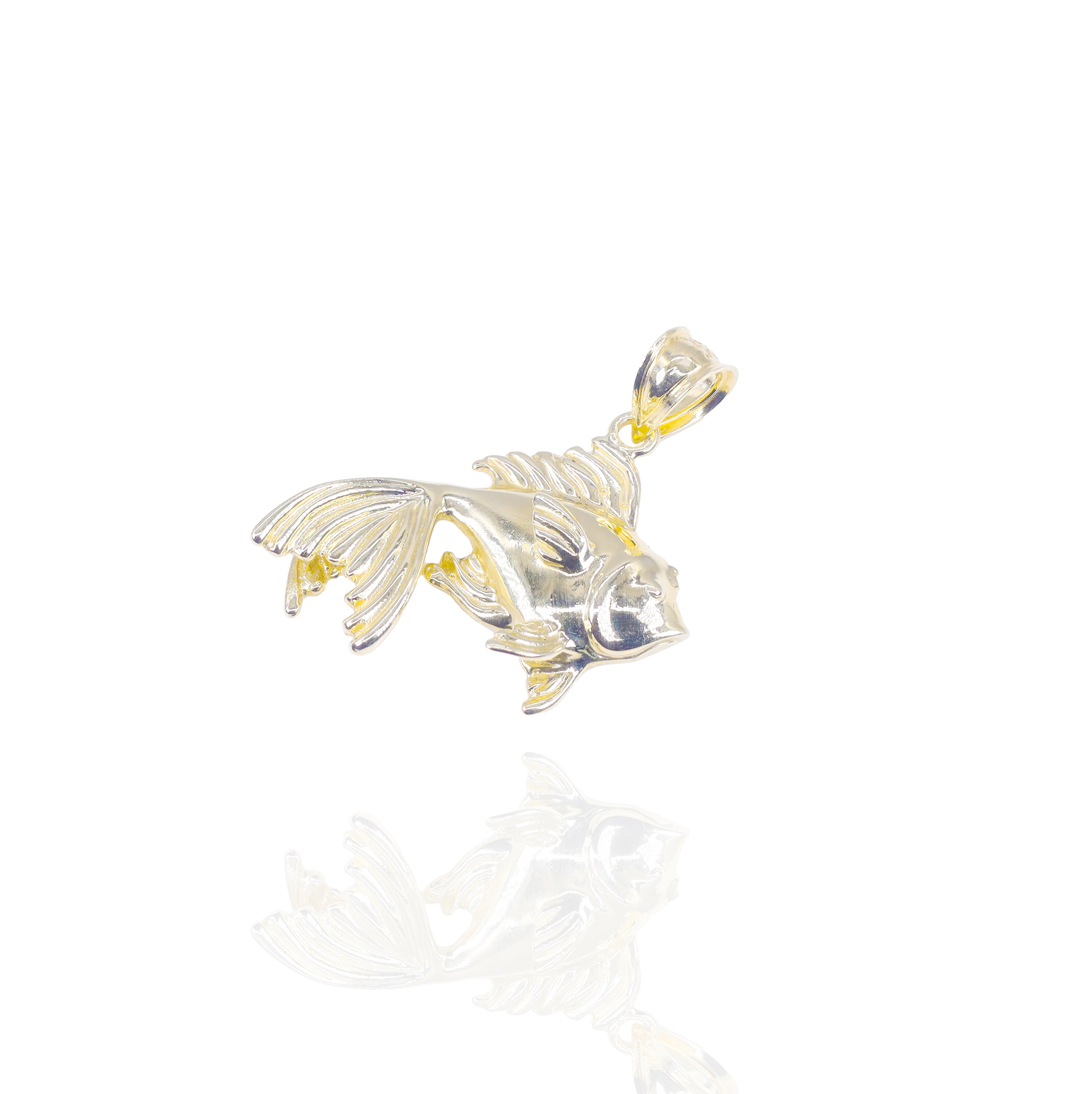 Solid Golden Fish Pendant
