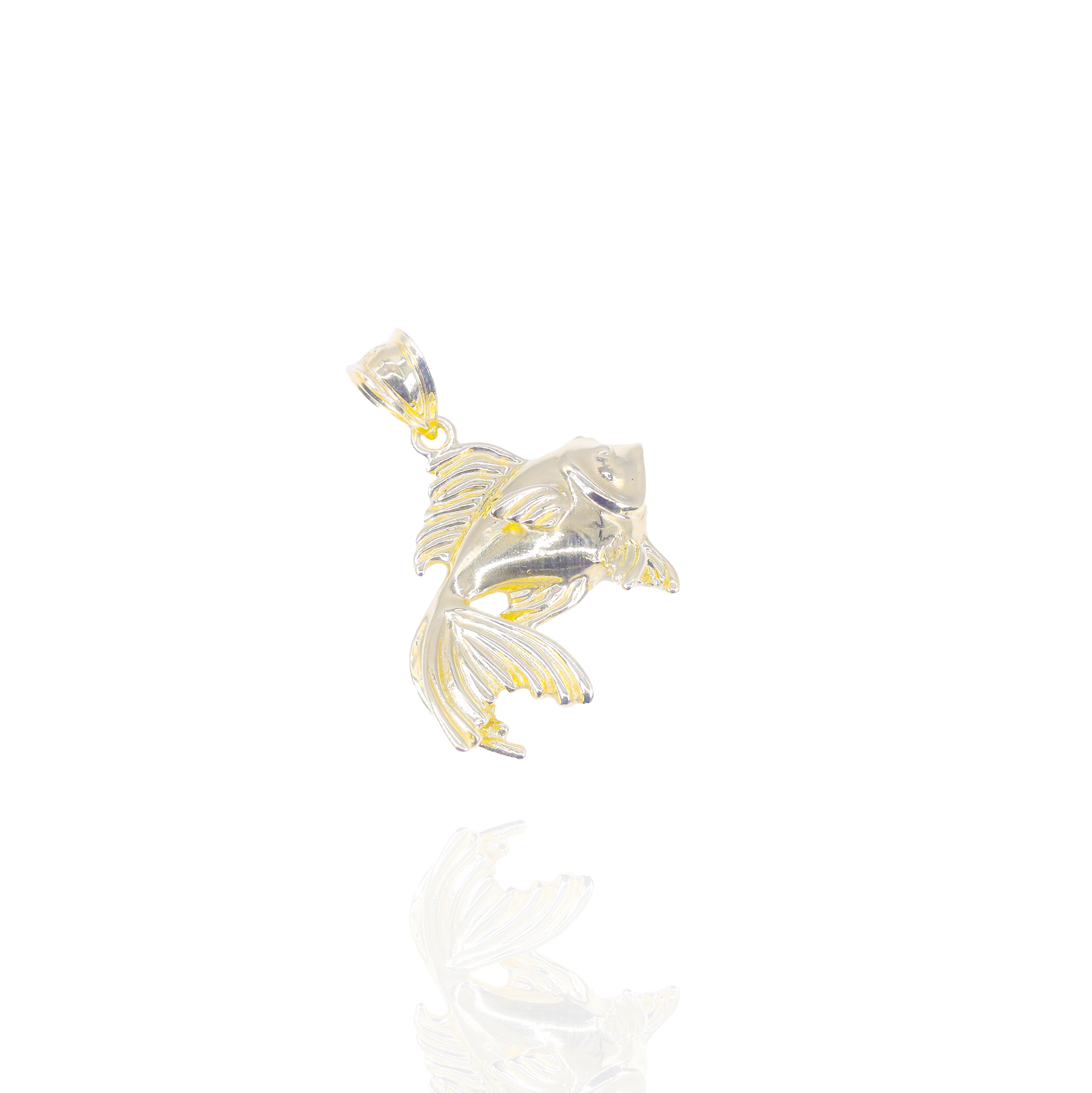 Solid Golden Fish Pendant